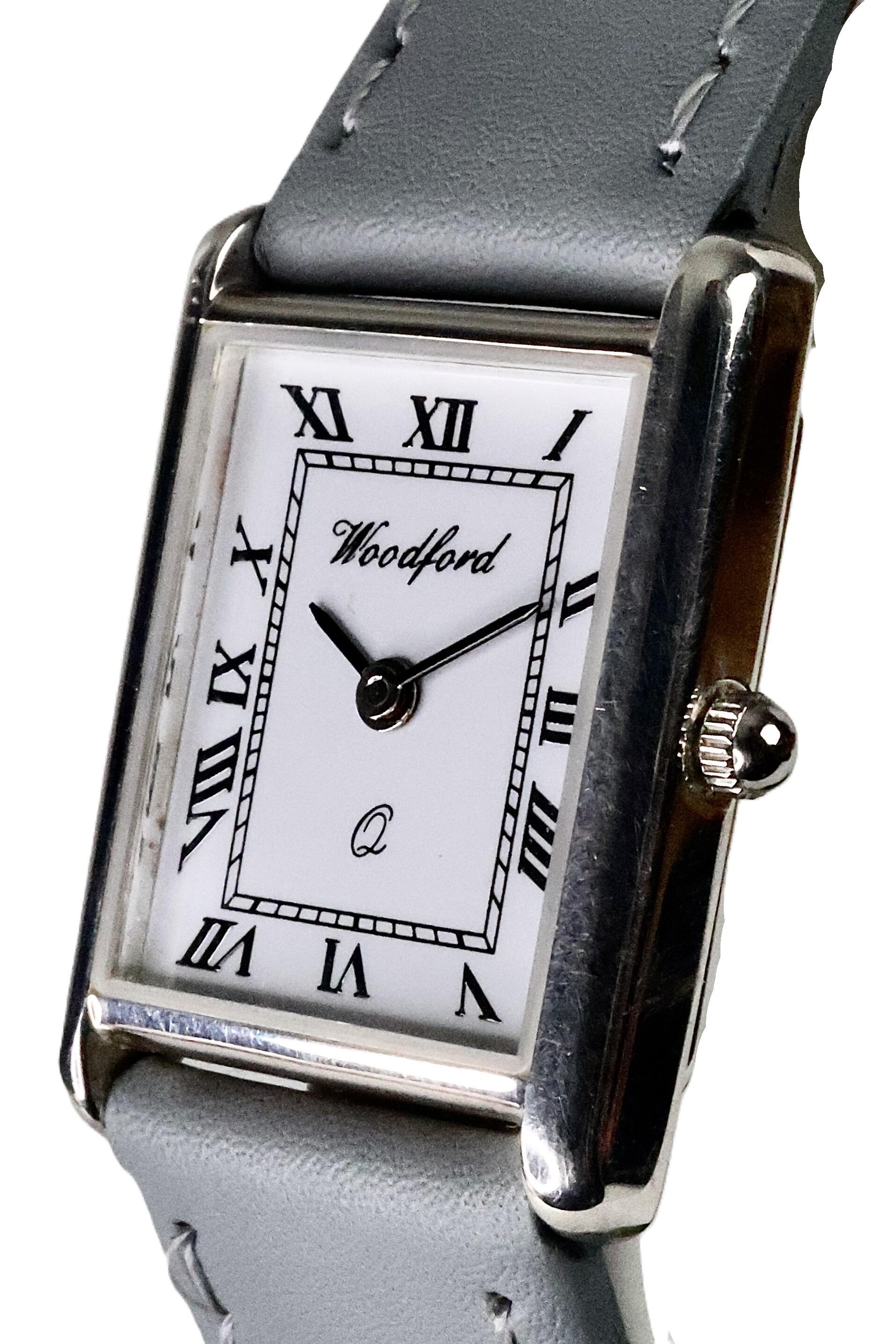 Sterling Silver Tank-Style Wristwatch