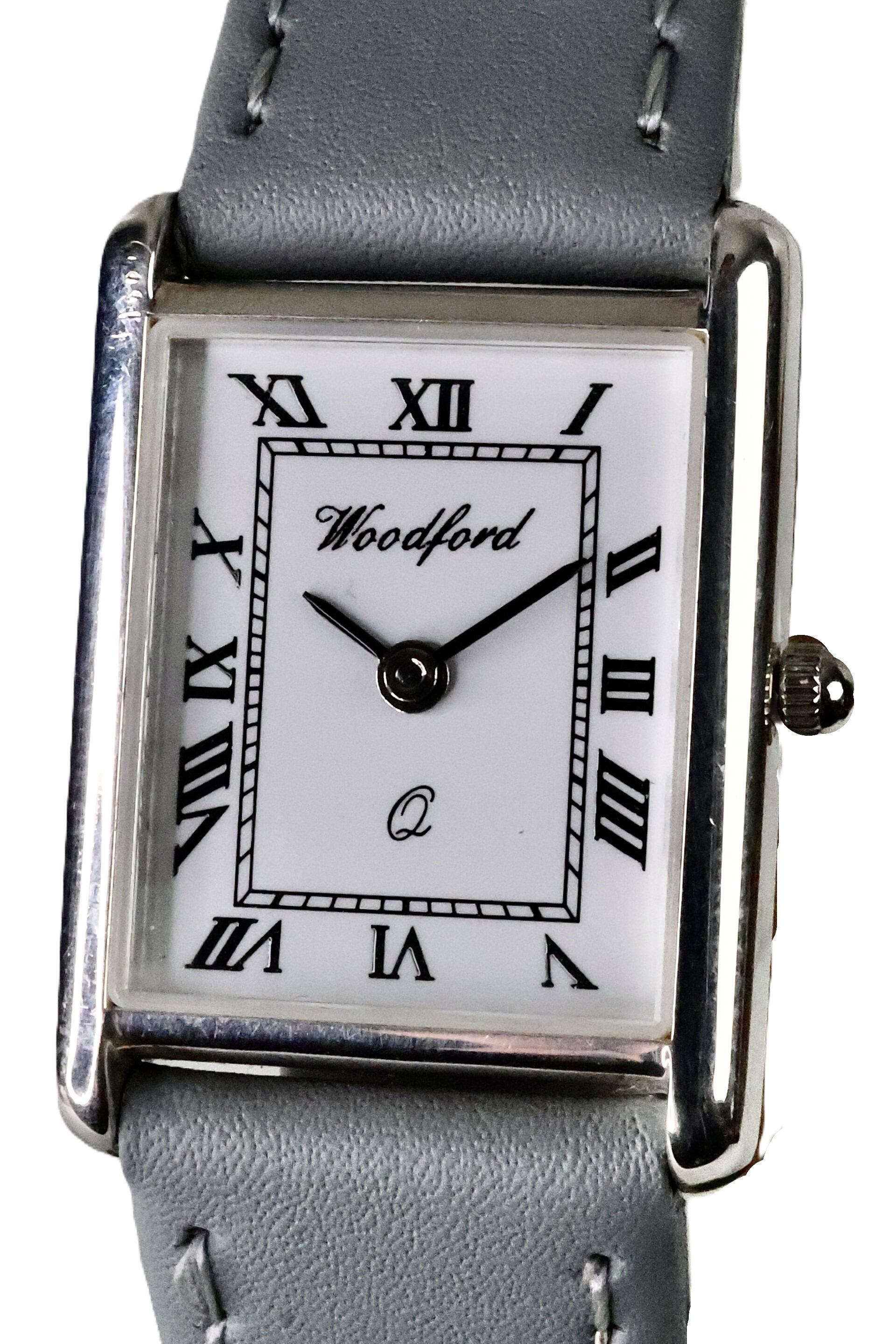 Sterling Silver Tank-Style Wristwatch