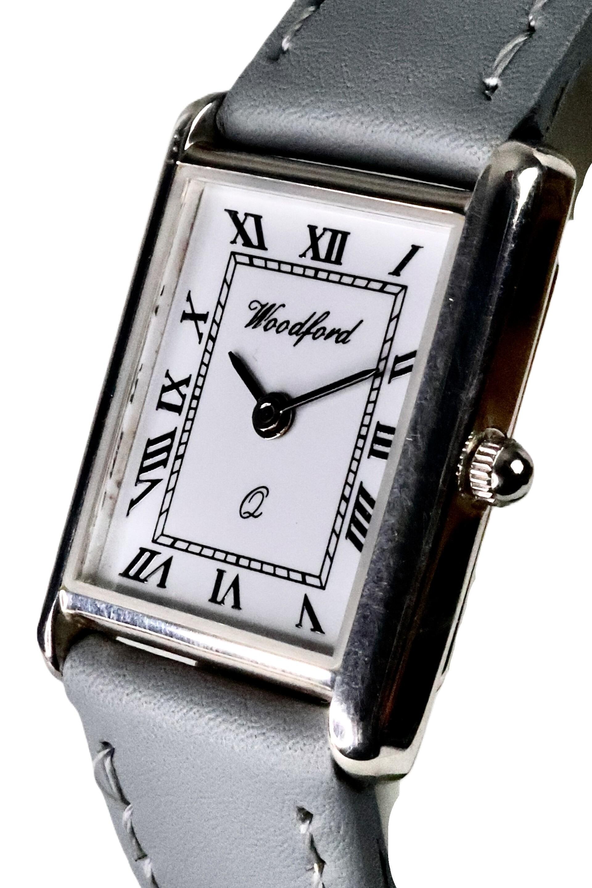 Sterling Silver Tank-Style Wristwatch
