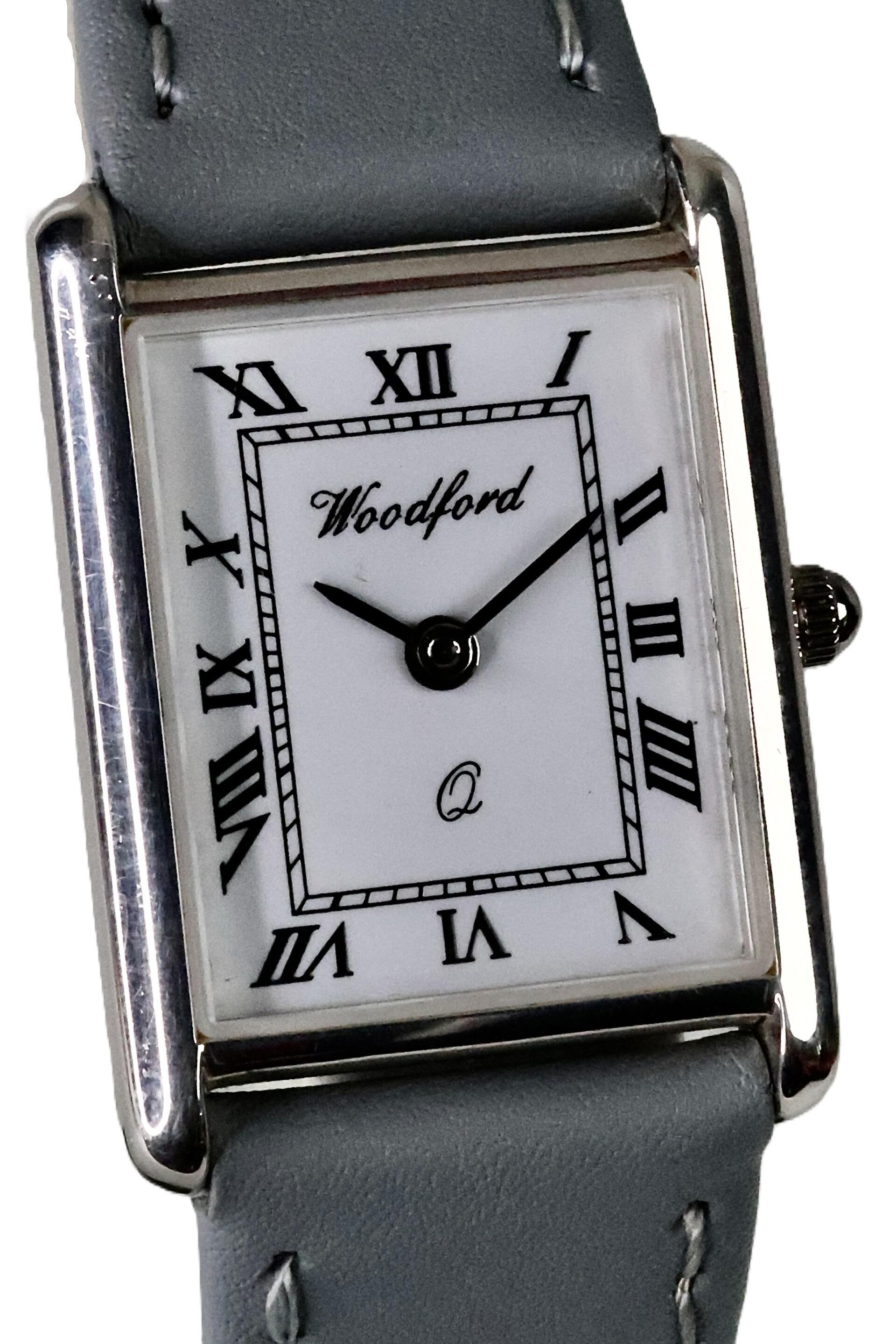 Sterling Silver Tank-Style Wristwatch