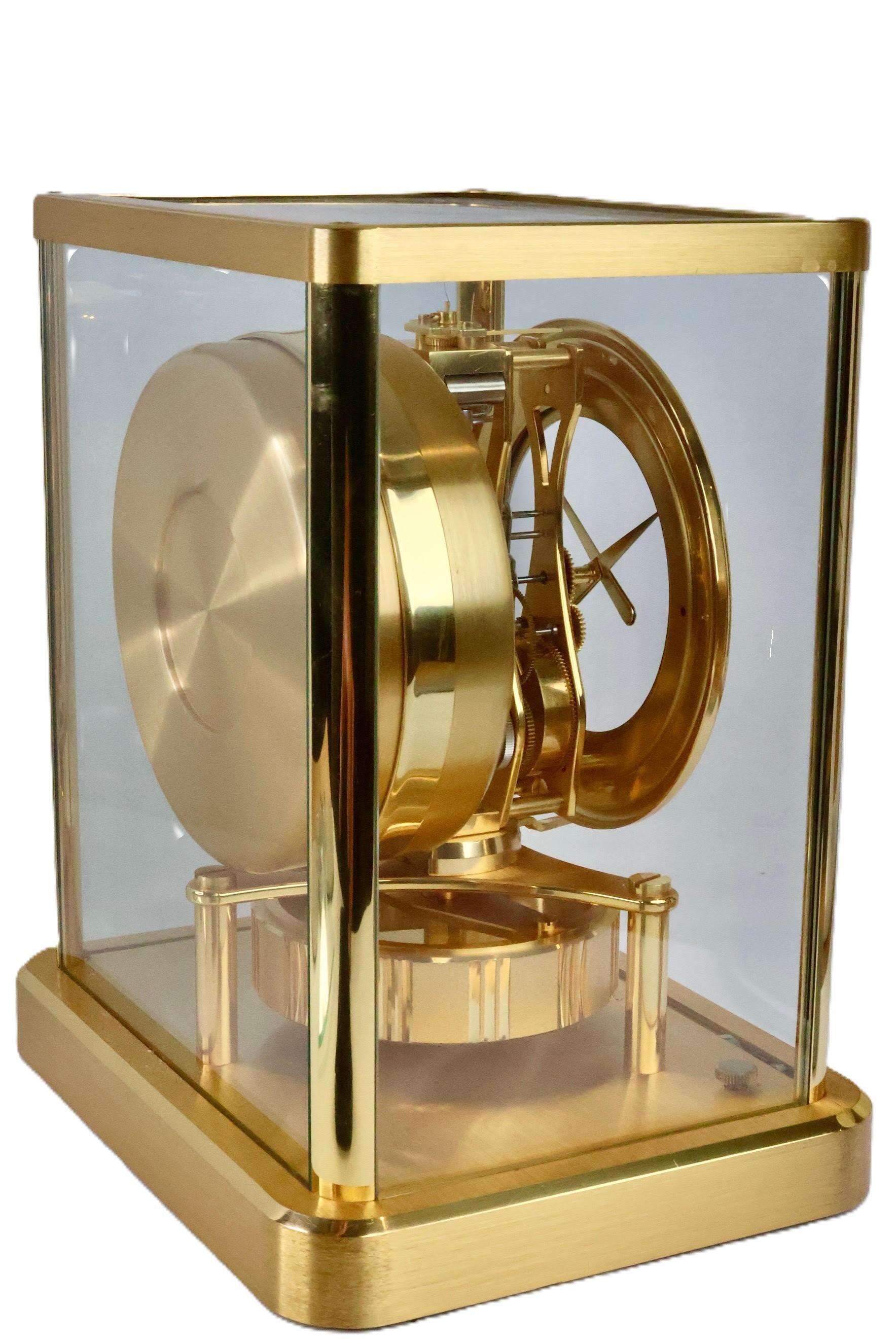 Jaeger-LeCoultre Clock Atmos Century Mid LeCoultre Jaeger ゴールド 置時計 Atmos インテリア時計