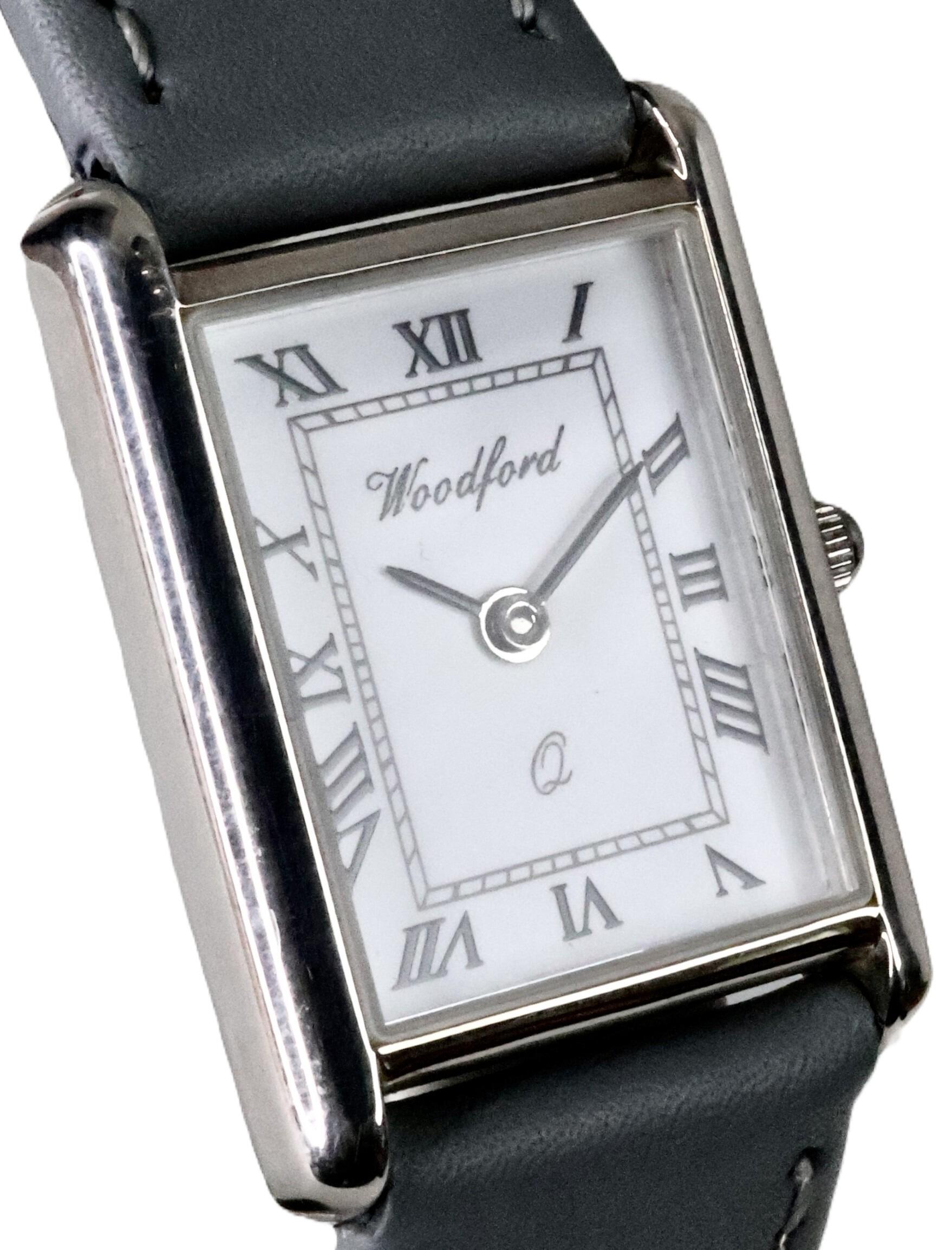 Sterling Silver Tank-Style Wristwatch