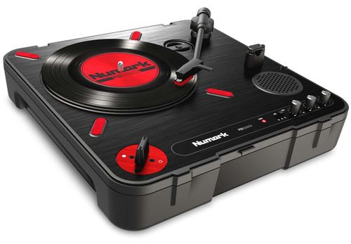 Numark PT01 Scratch portable turntable angle