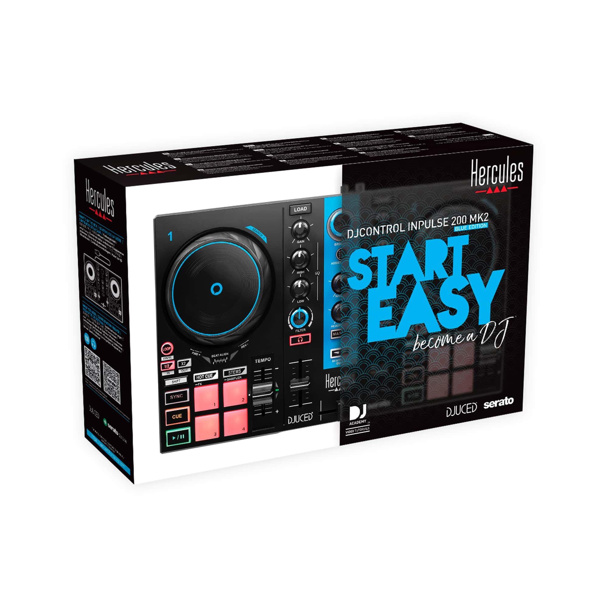 Hercules DJControl Inpulse 200 MK2 Blue Edition & AV:Link Bundle