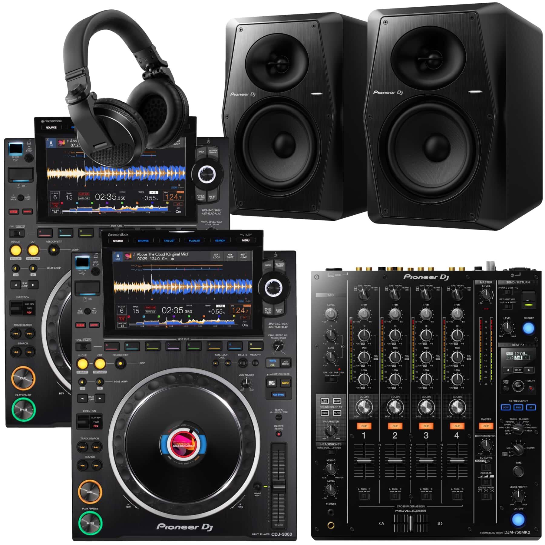 Pioneer DJ CDJ-3000 & DJM-750MK2 VM-70 Bundle