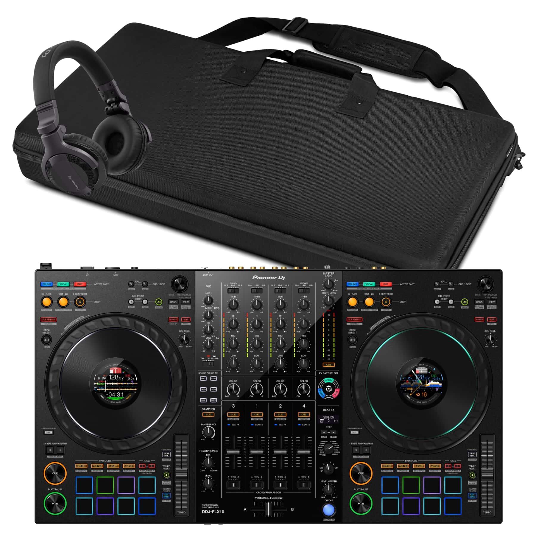 Pioneer DJ DDJ-FLX10 & DJC CUE1 Bundle
