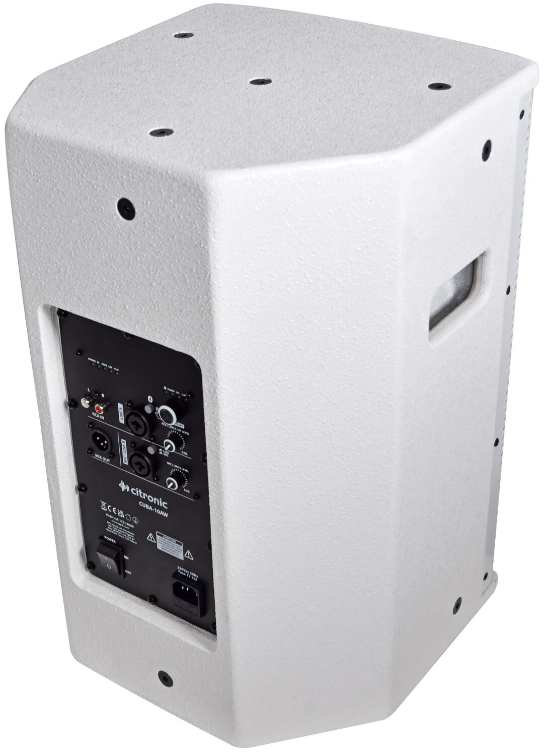 Citronic CUBA-10AW Active Full-Range speaker rear angle top