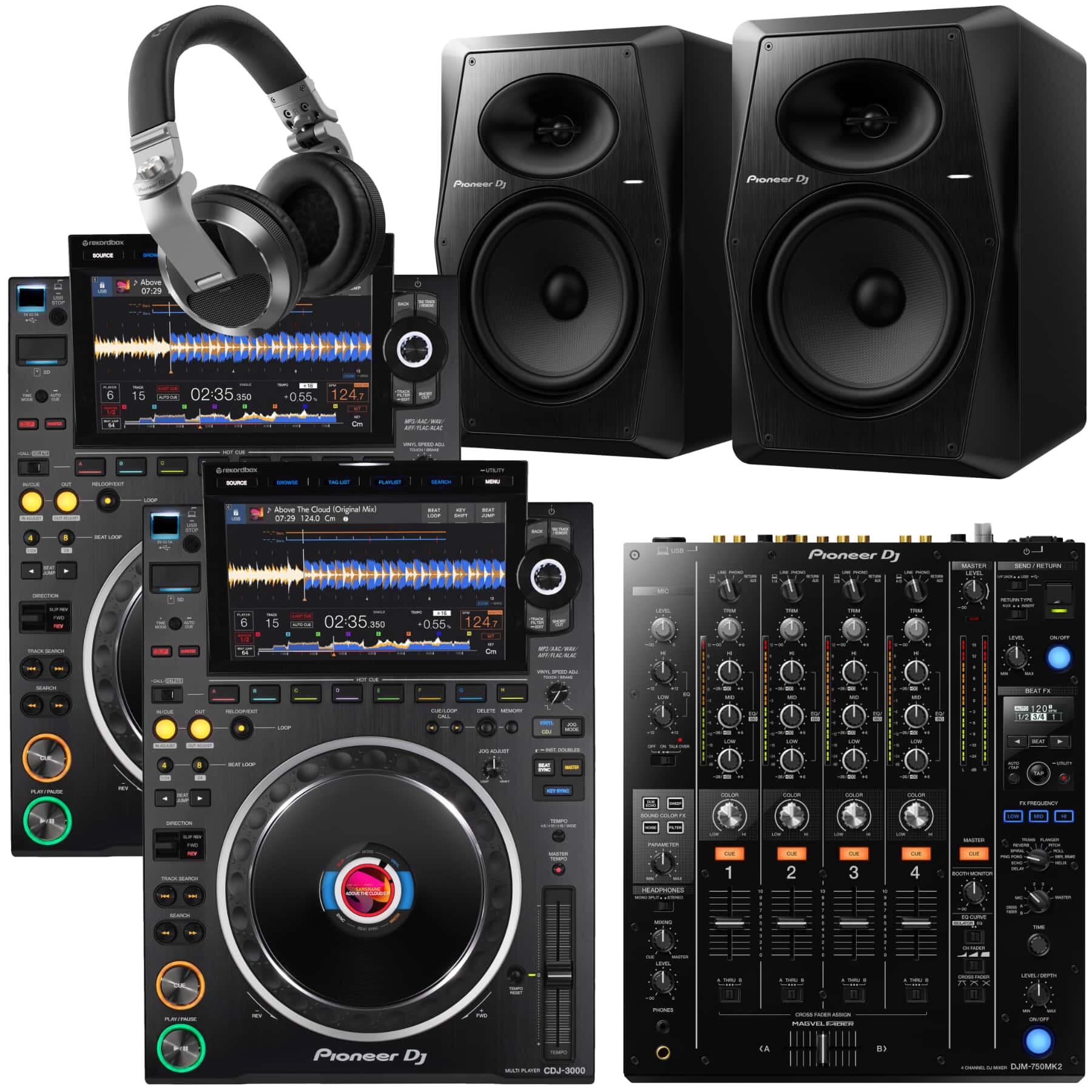 Pioneer DJ CDJ-3000 & DJM-750MK2 VM-80 Bundle