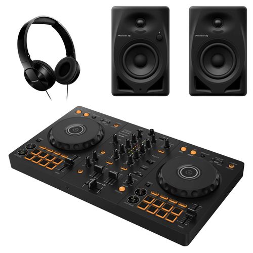 Pioneer DJ DDJ-FLX4 & DM-40D CUE1 Package