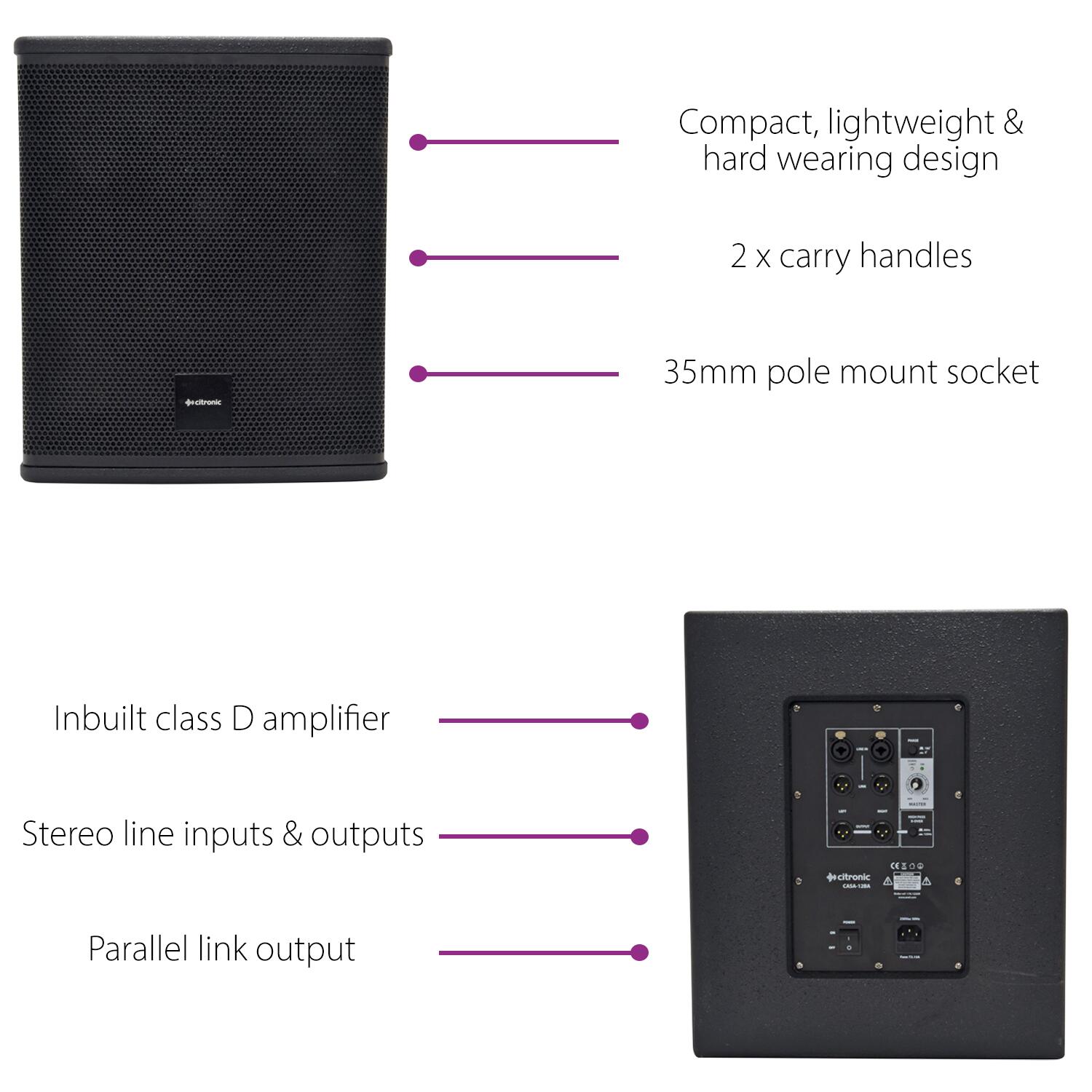 Citronic CASA-18BA Active Sub details
