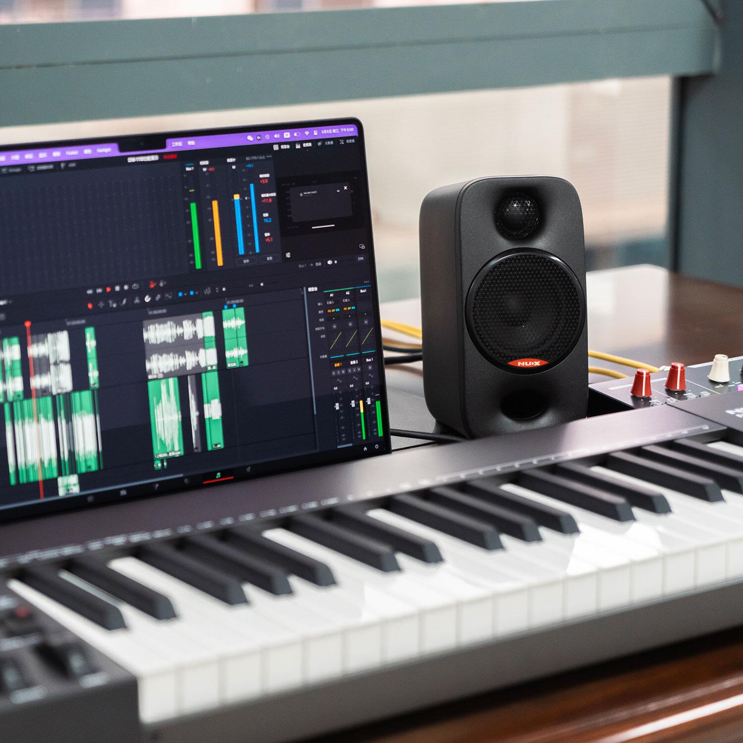 NU-X Axon 3 Nearfield Studio Monitors in studio