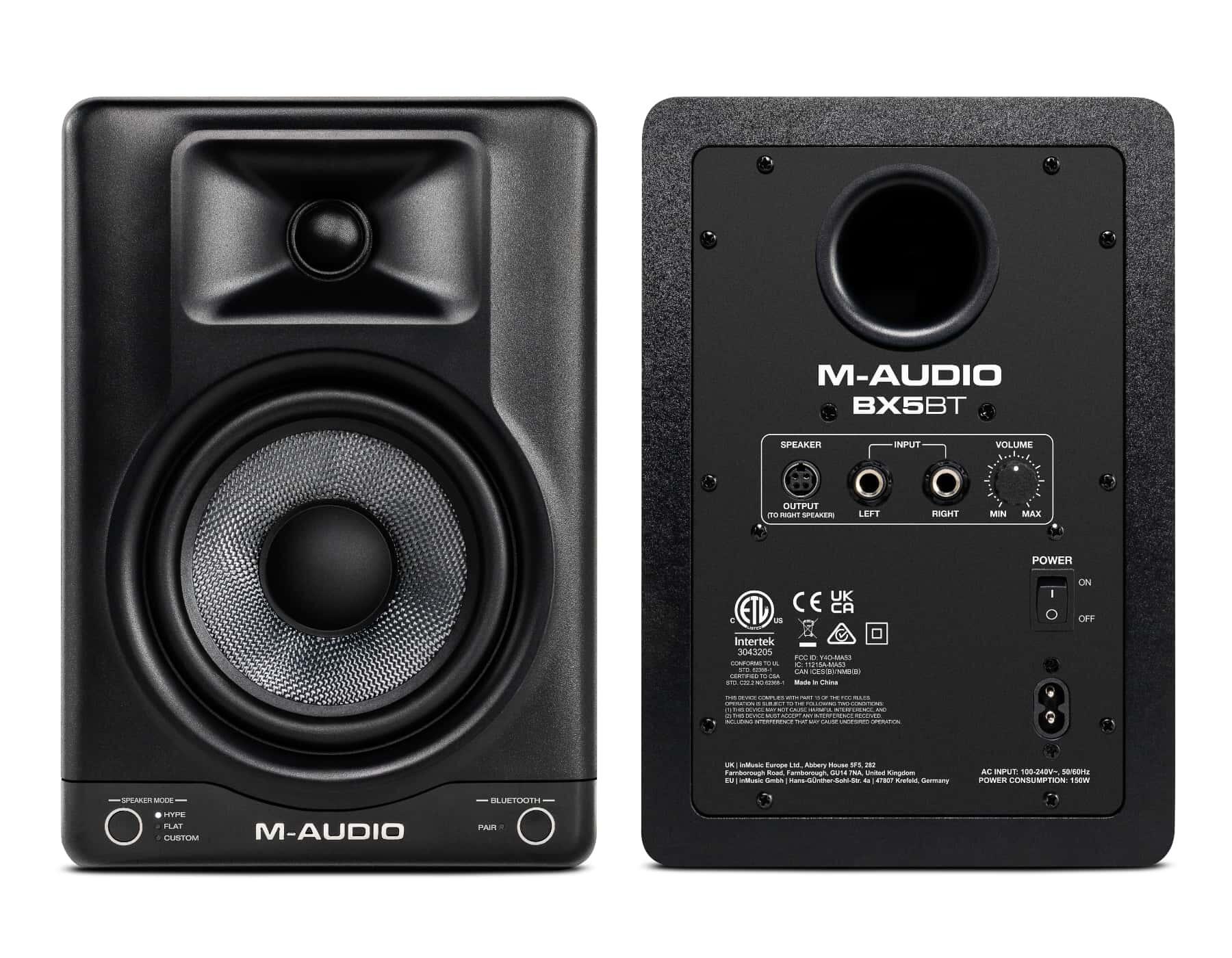 M-Audio BX5BT front and rear