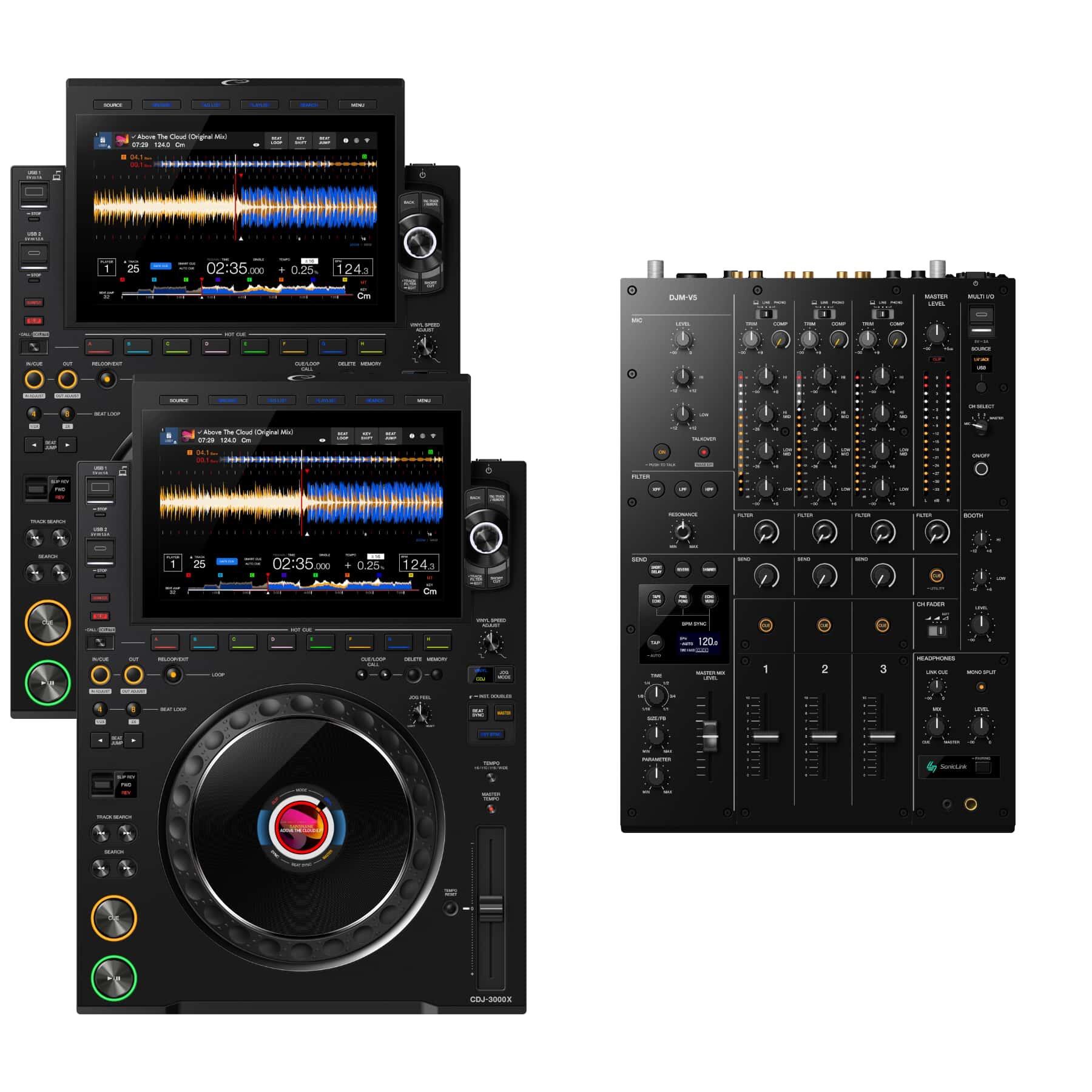 AlphaTheta CDJ-3000X & DJM-V5 Package