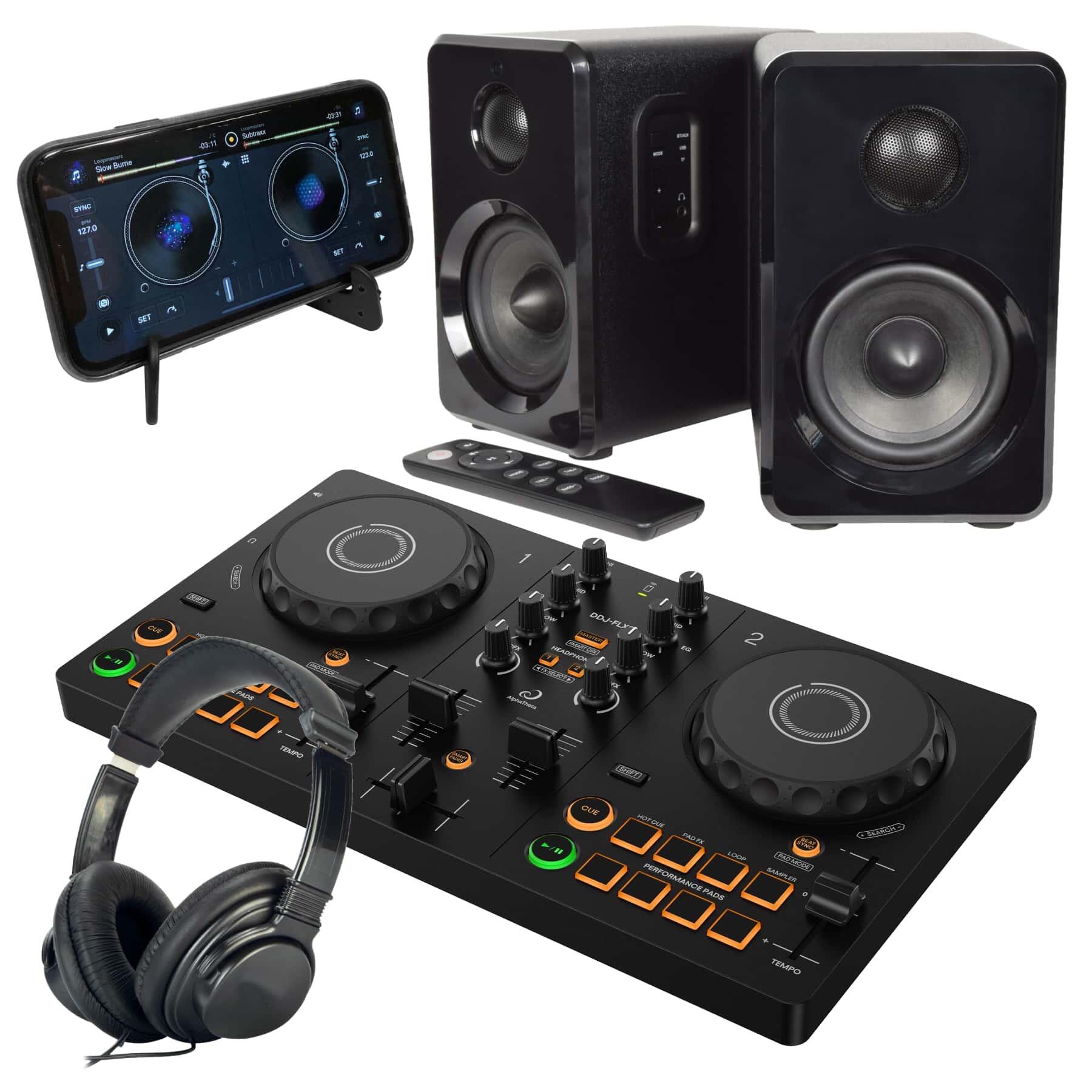 AlphaTheta DDJ-FLX2 Bluetooth Bedroom DJ Bundle