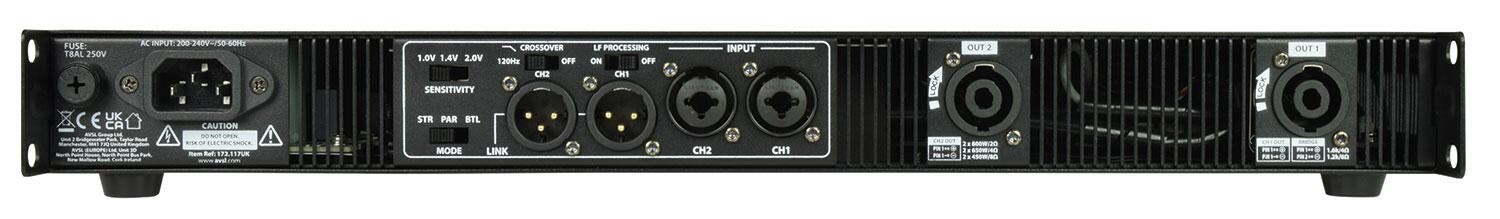 Citronic H1600 Hybrid Amp rear