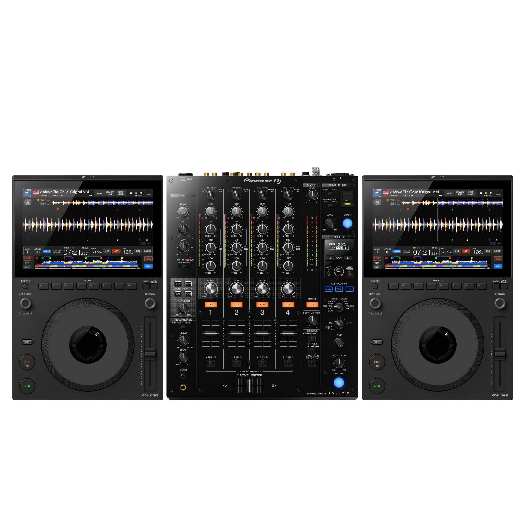 AlphaTheta CDJ-1500X & DJM-750MK2 package