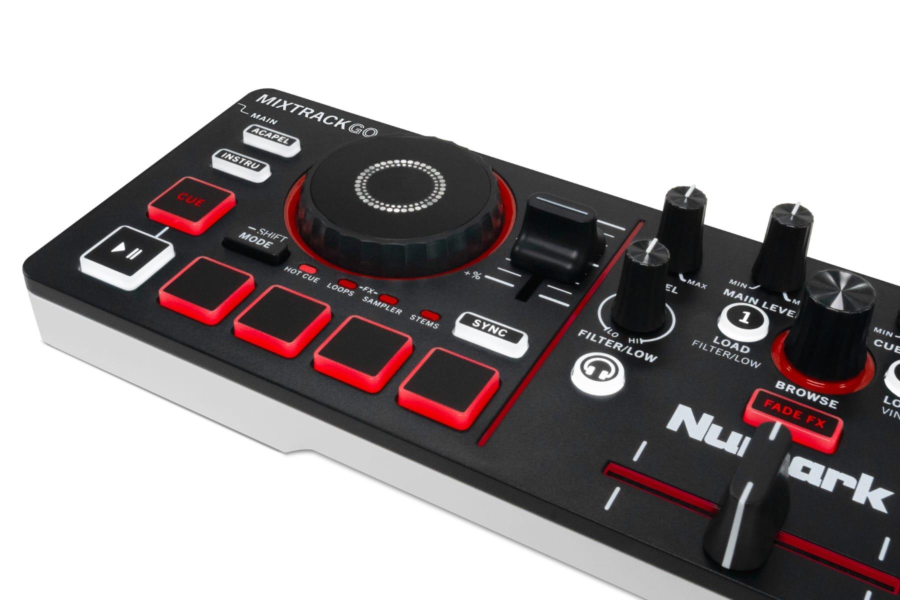 Numark MixTrack Go Ultra-Portable DJ Controller detail