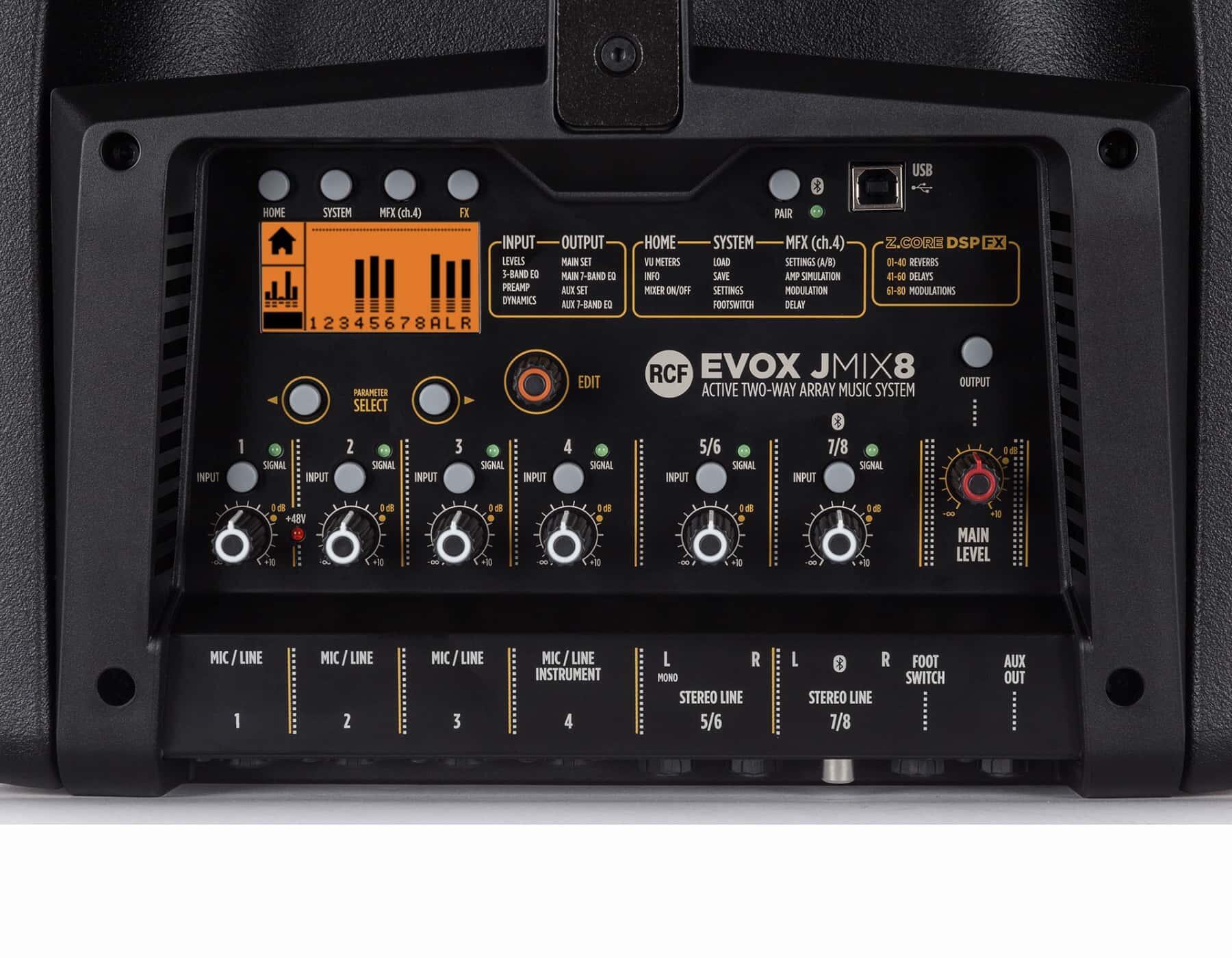 RCF EVOX JMIX8 Active Two Way Portable Array Music System