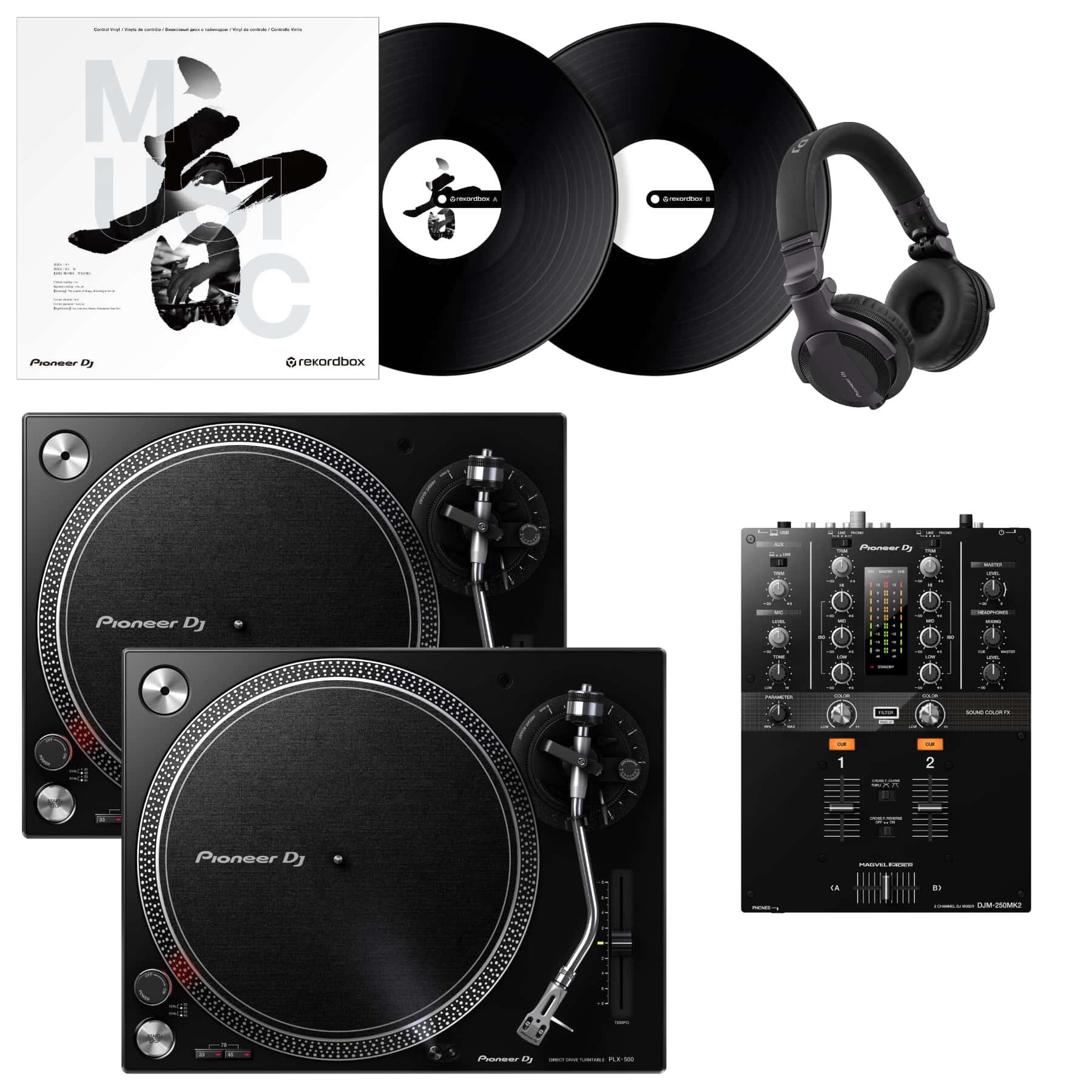 Pioneer DJ PLX-500 & DJM-250MK2 Package