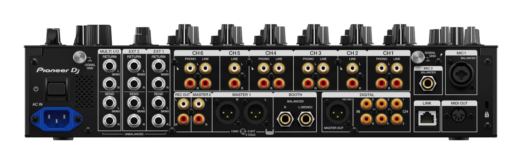 Pioneer DJ DJM-V10-LF 6-channel DJ Mixer rear