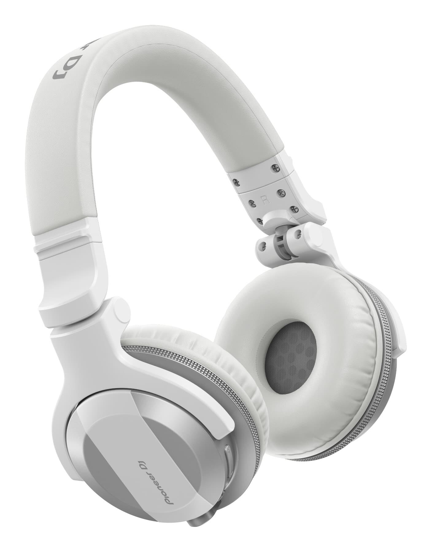 Pioneer DJ HDJ-CUE1BT-W White Bluetooth DJ Headphones angle