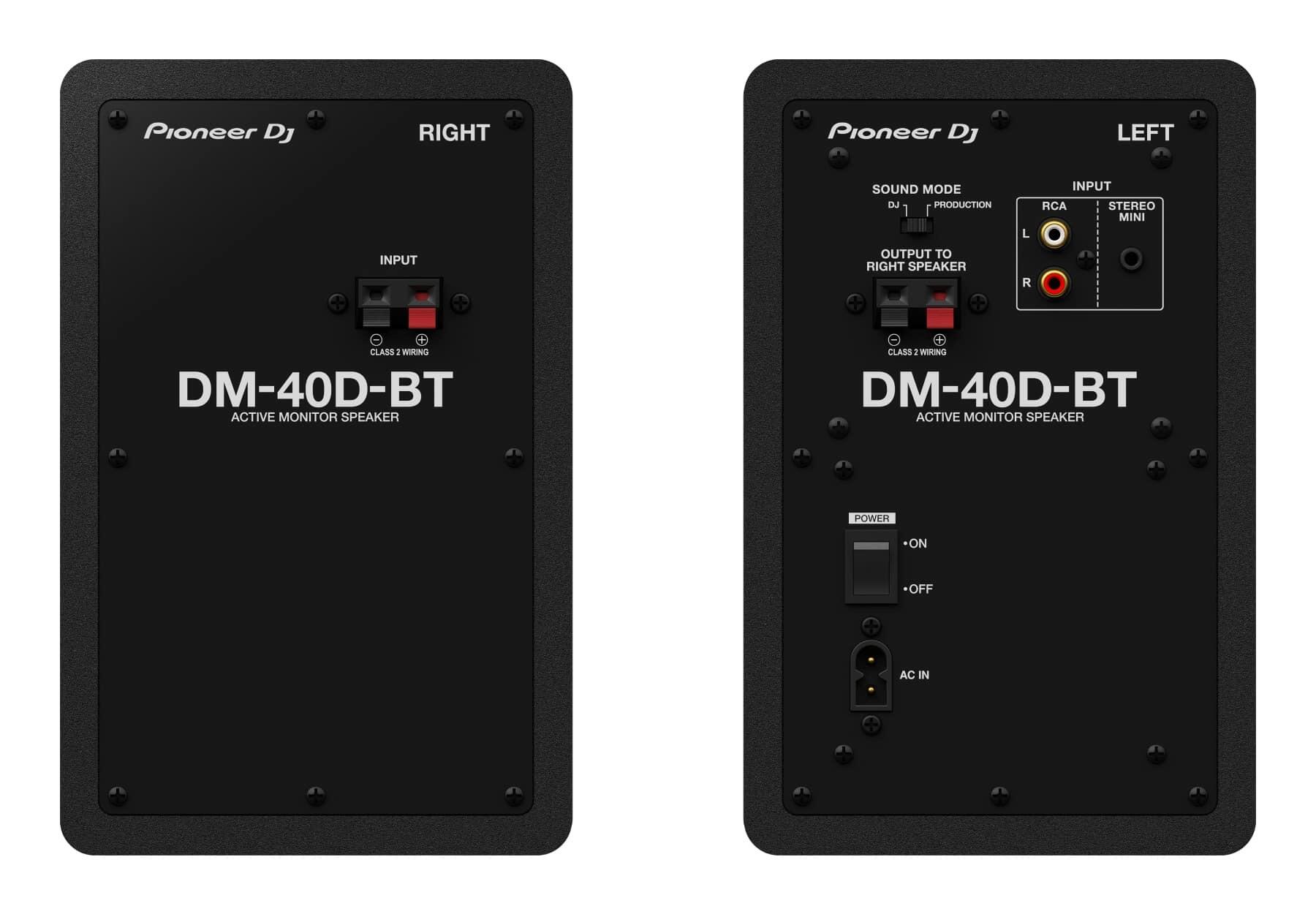 Pioneer DJ DM-40D-BT speakers rear