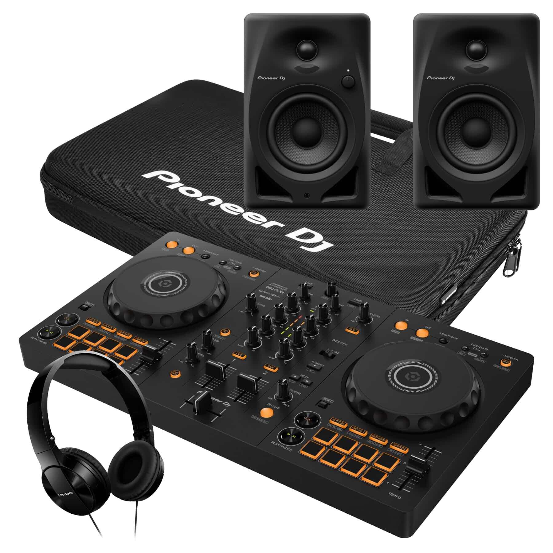 Pioneer DJ DDJ-FLX4 & DM-40D Bag Package