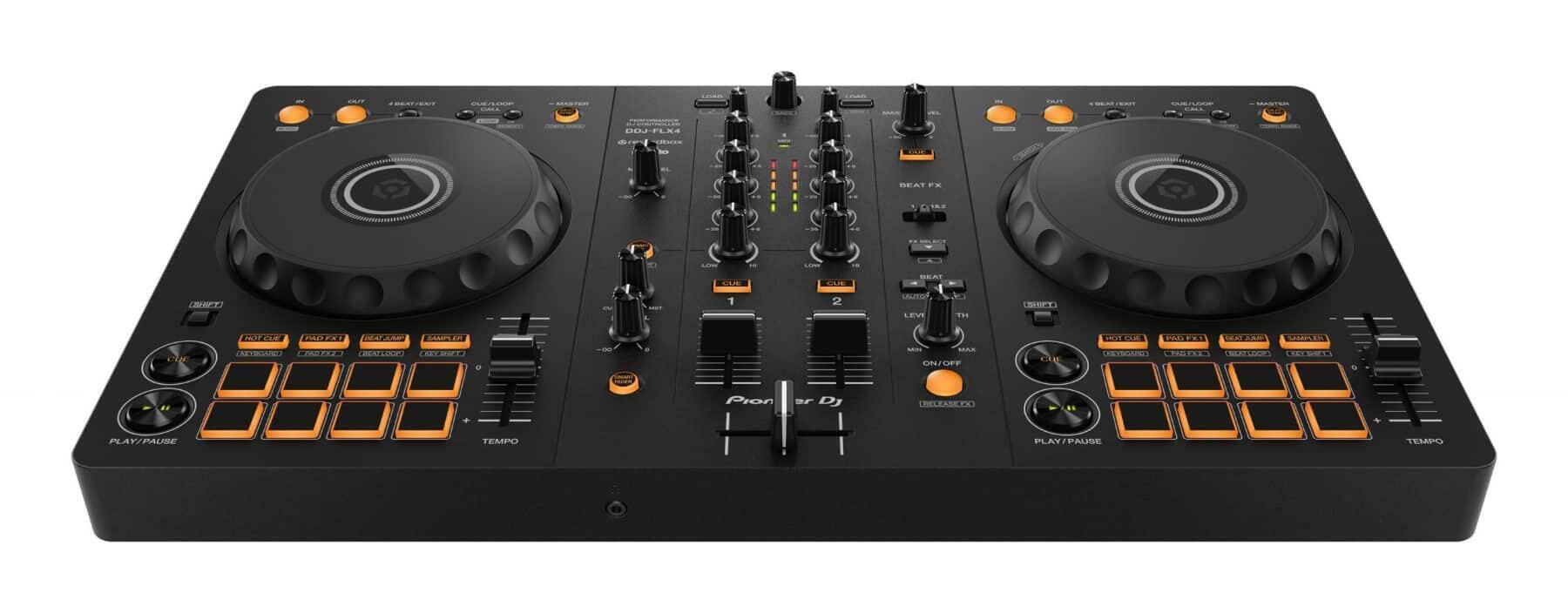 Pioneer DJ DDJ-FLX4 DJ Controller front angle