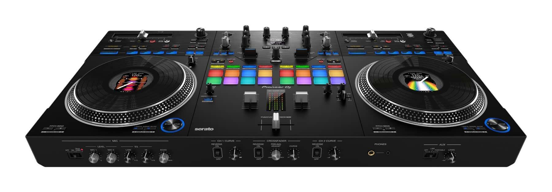 Pioneer DJ DDJ-REV7 Serato DJ Pro Controller front angle