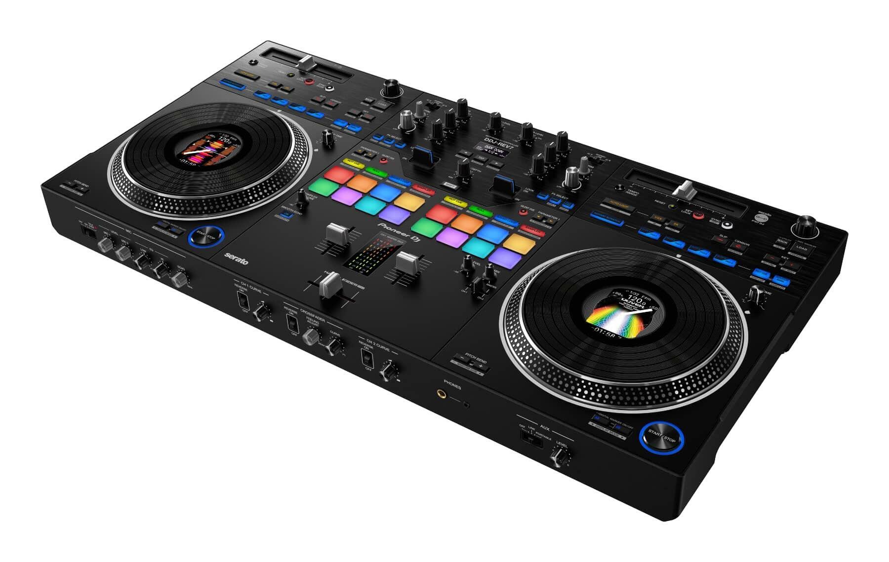 Pioneer DJ DDJ-REV7 Serato DJ Pro Controller angle