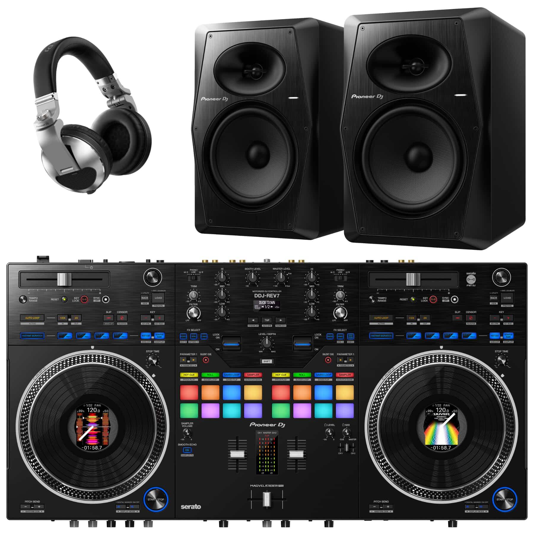Pioneer DJ DDJ-REV7 & VM-80 Package