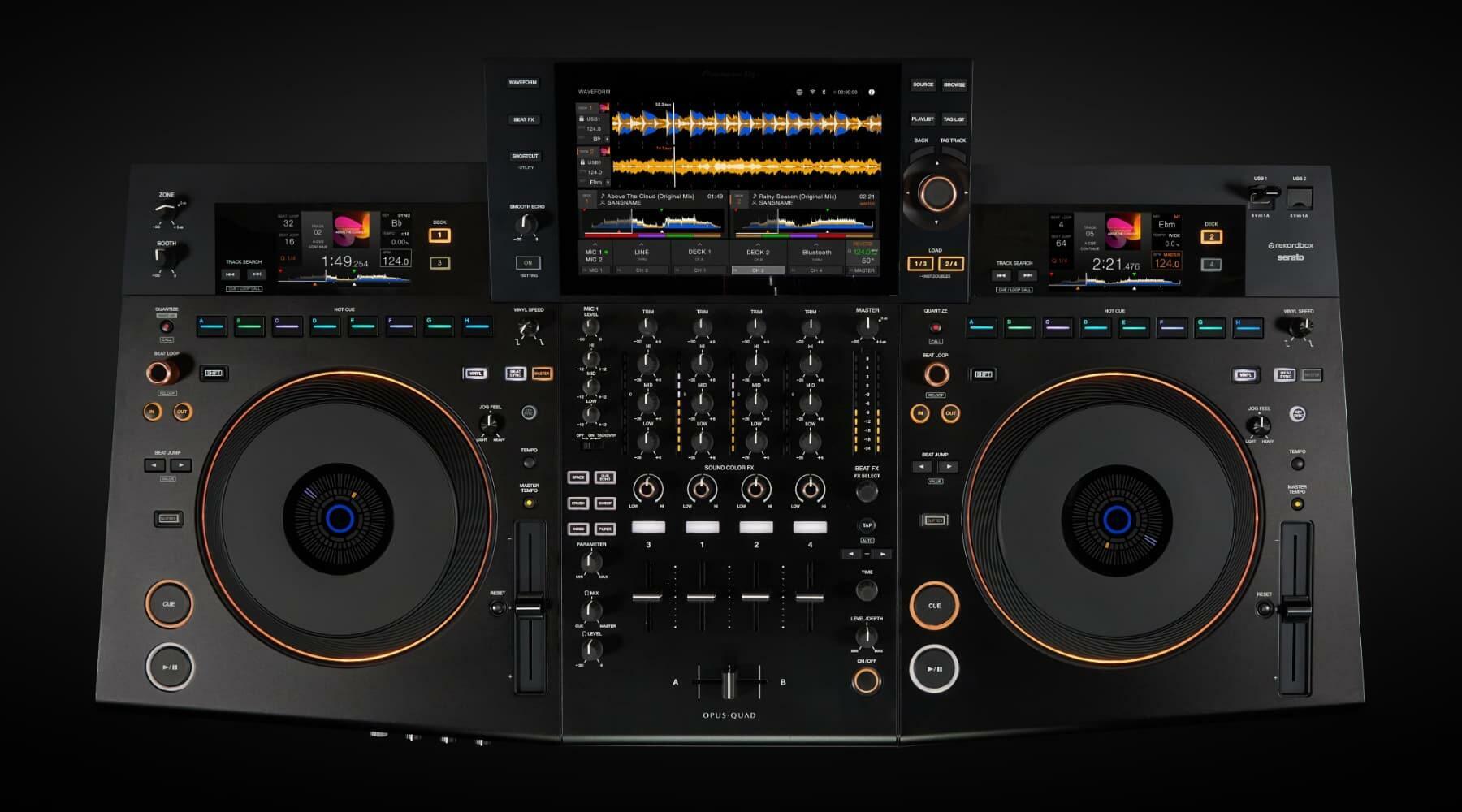 Pioneer DJ OPUS-QUAD all-in-one dj system lifestyle shot top