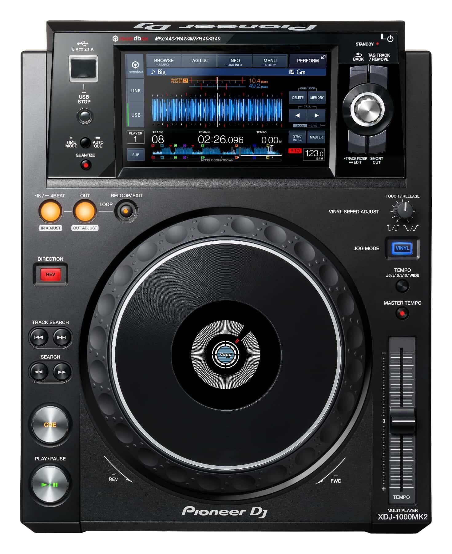 Pioneer DJ XDJ-1000MK2 Professional DJ media player top