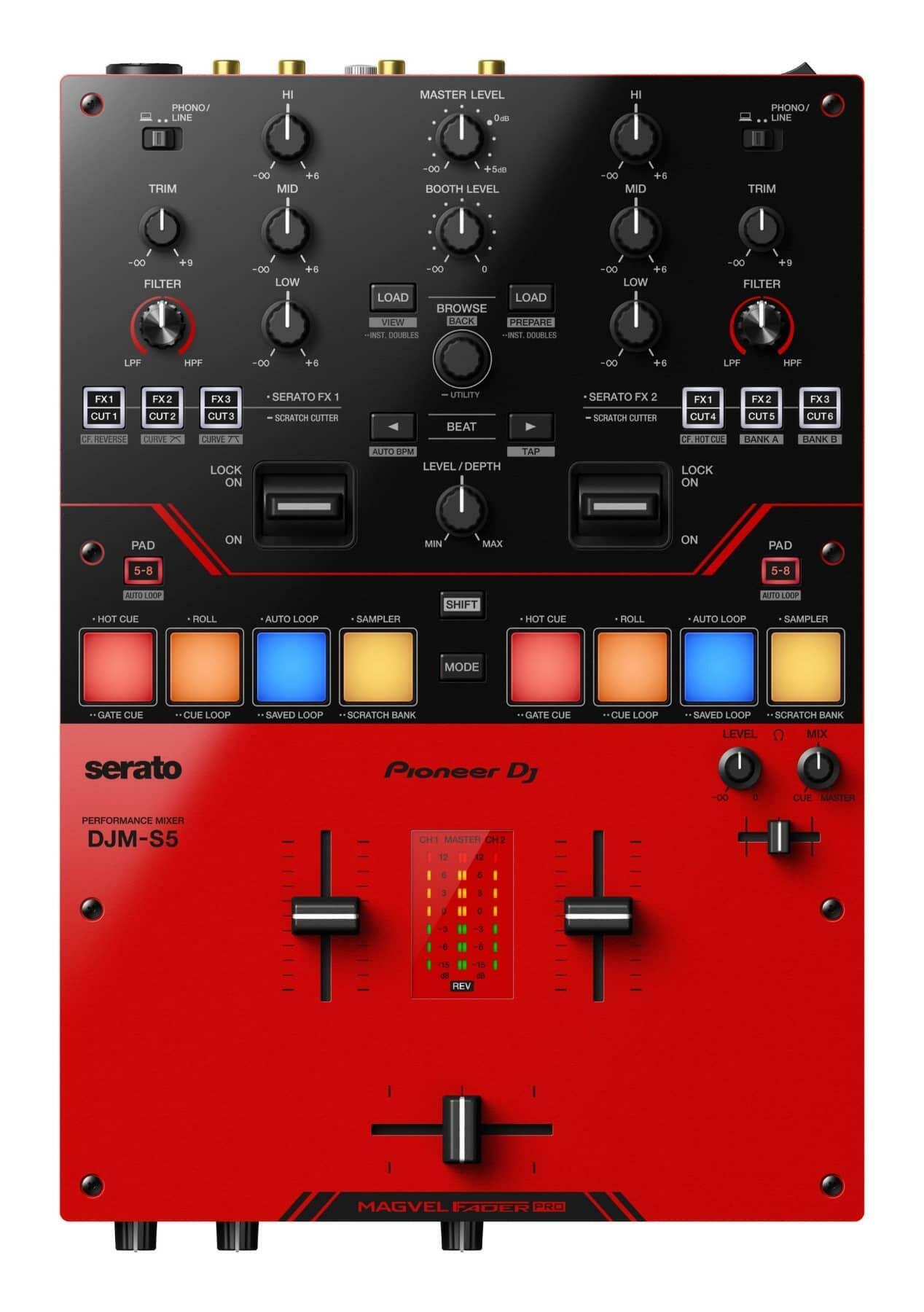 Pioneer DJ DJM-S5 Serato DJ Pro Mixer top