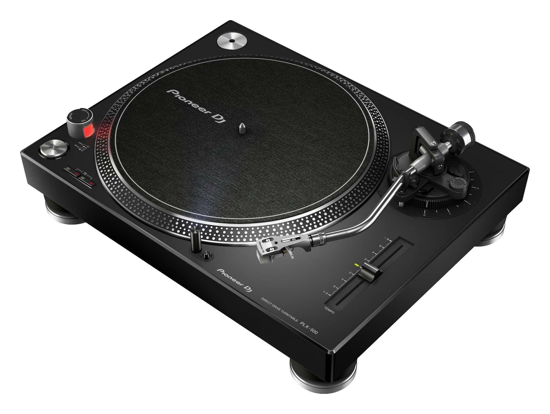 Pioneer DJ PLX-500-K DJ turntable angle