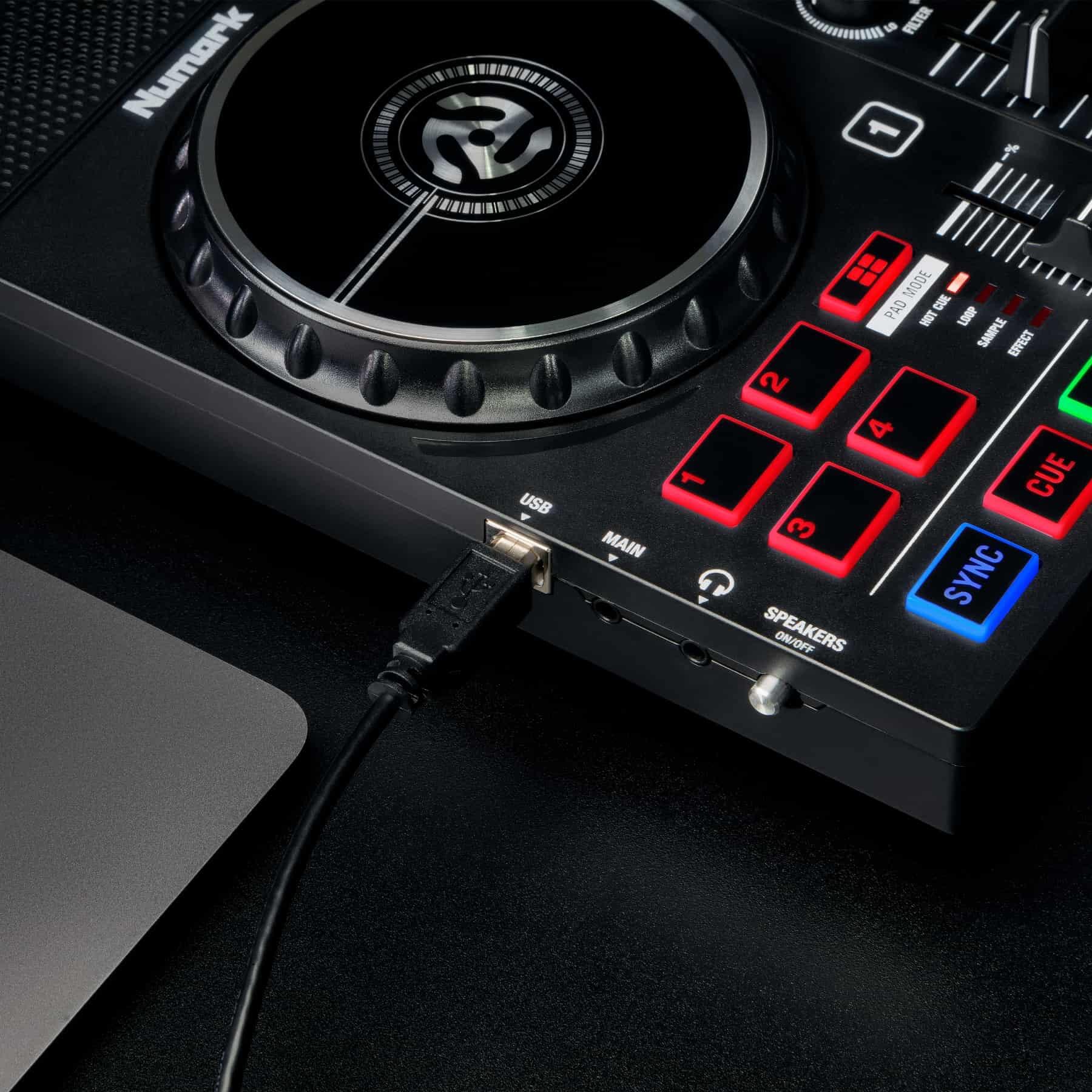 Party Mix Live DJ Controller with Built-In Light Show and