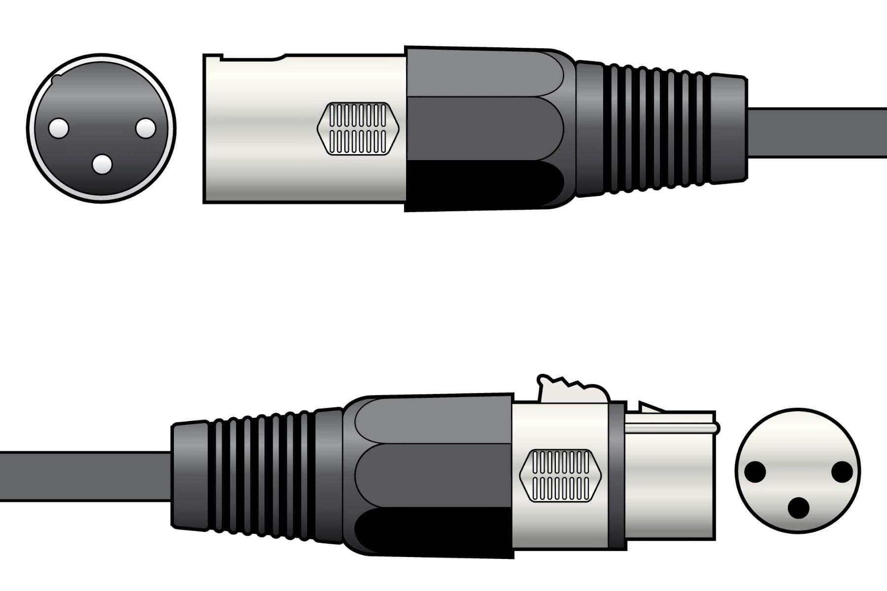 qtx 3 pin DMX lighting lead