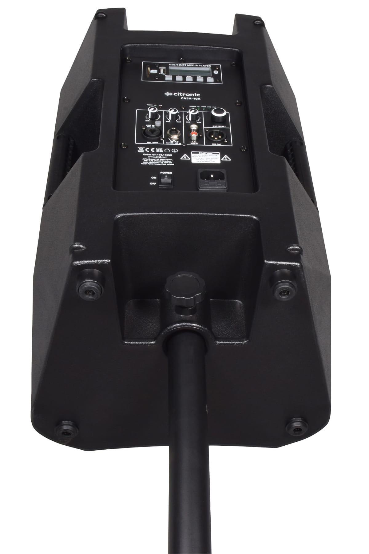 Citronic CASA-10A active speaker on pole