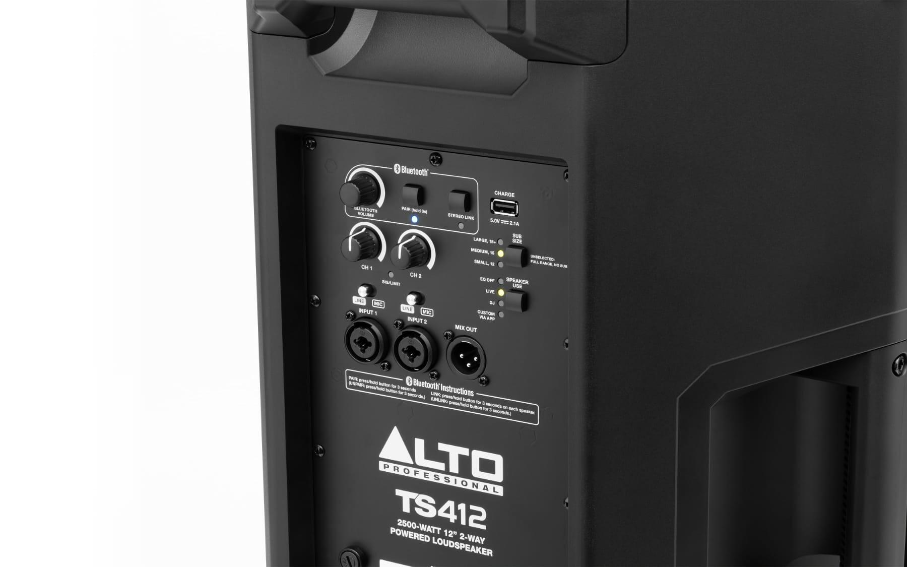 Alto Professional TS412 speaker rear detail