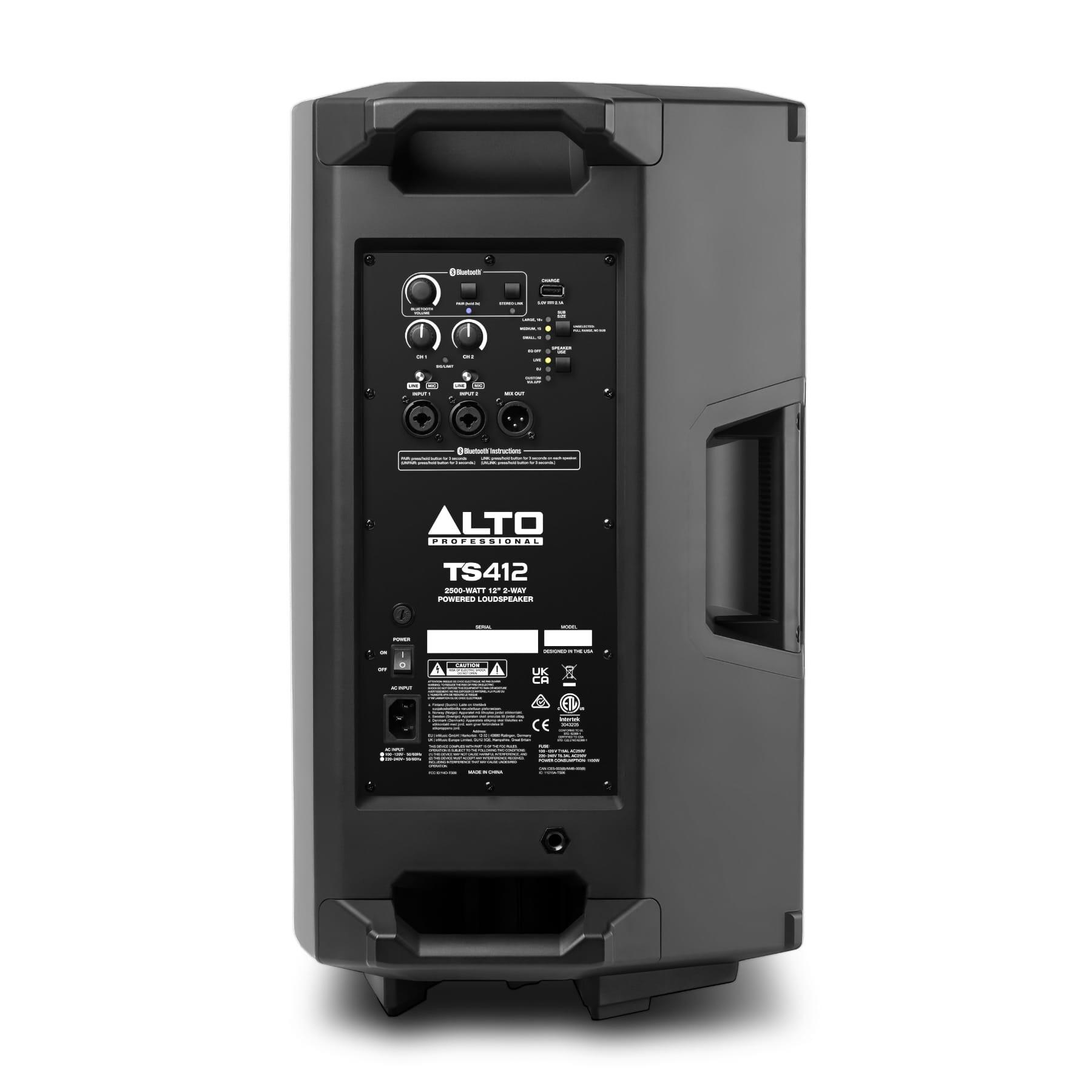 Alto Professional TS412 loudspeaker rear