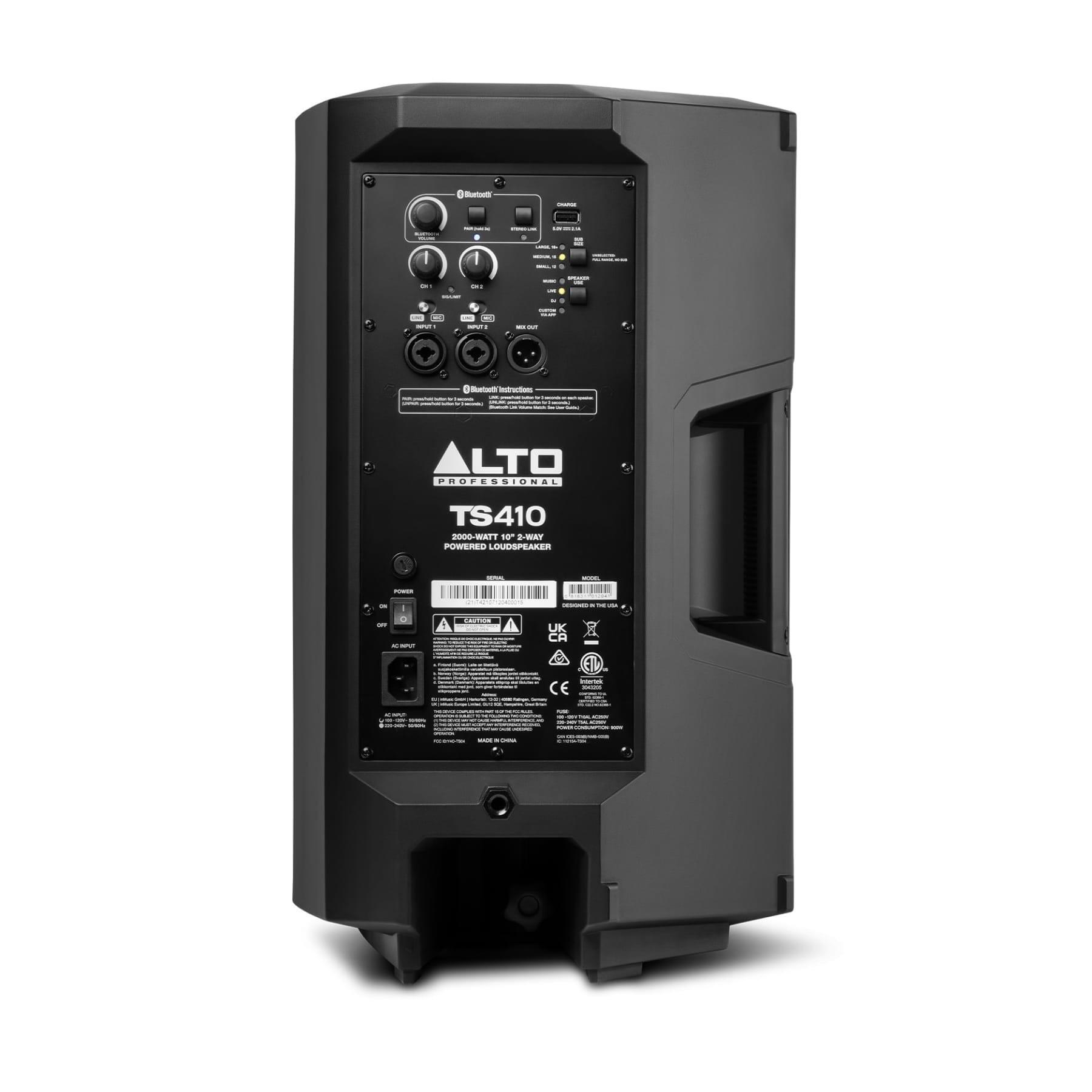 Alto Professional TS410 loudspeaker rear