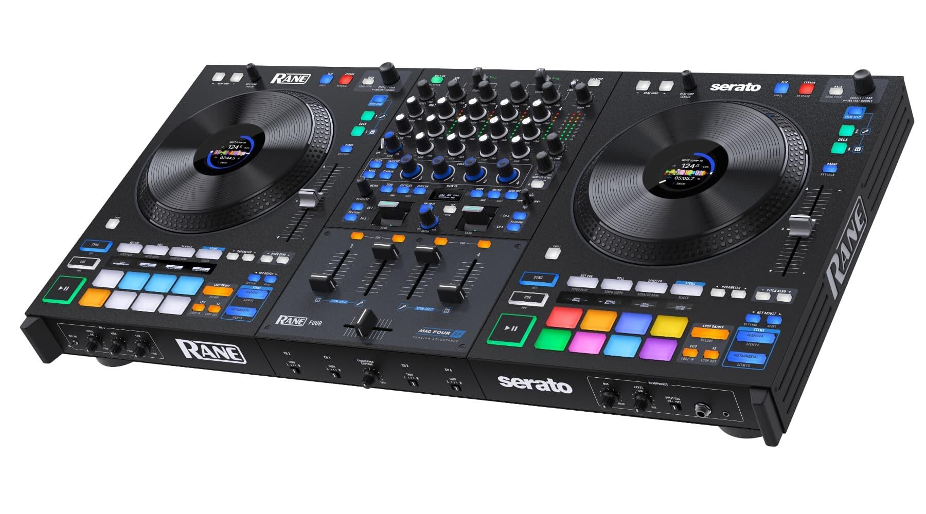 RANE FOUR Serato DJ Pro controller angle