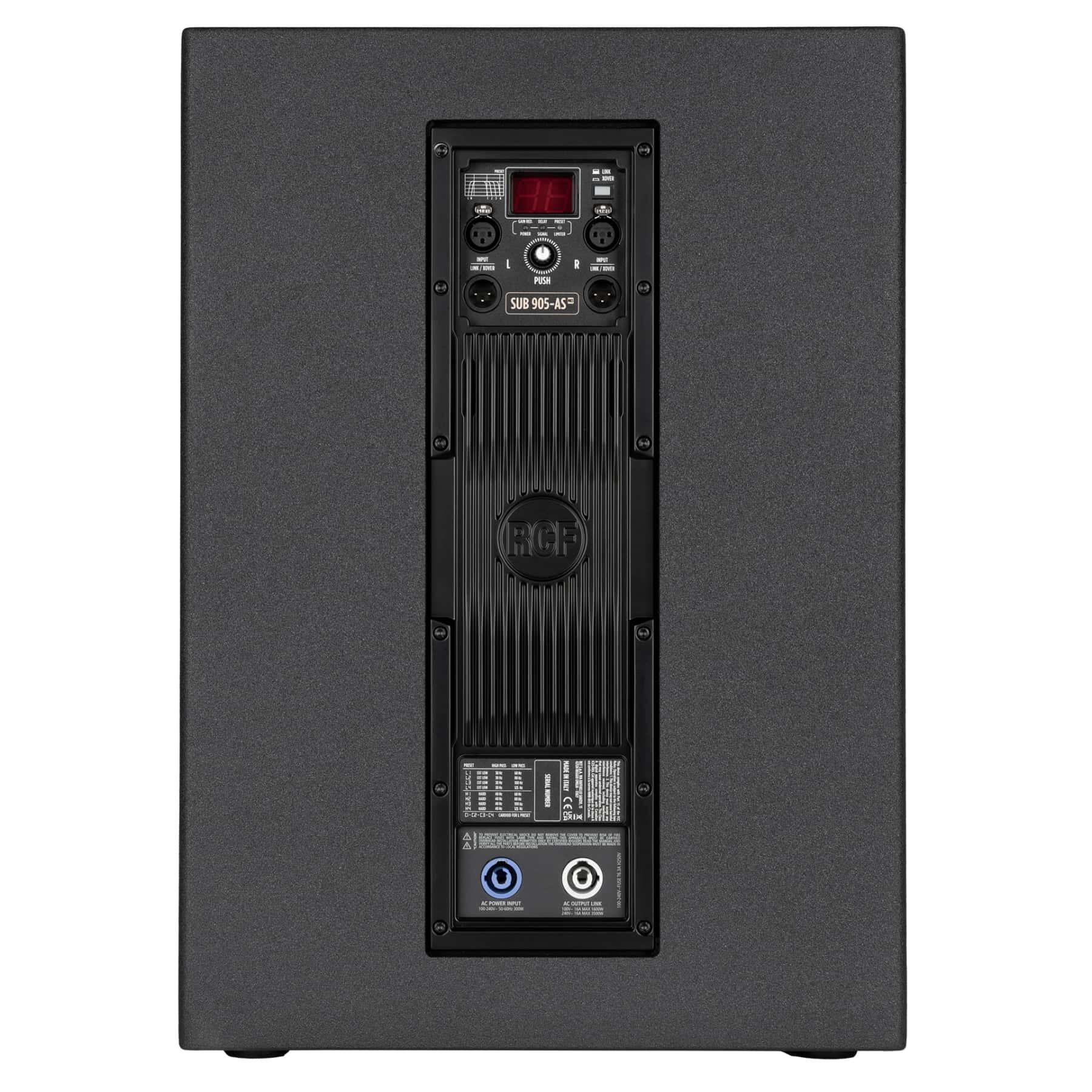 RCF SUB 905-AS MK3 active subwoofer rear
