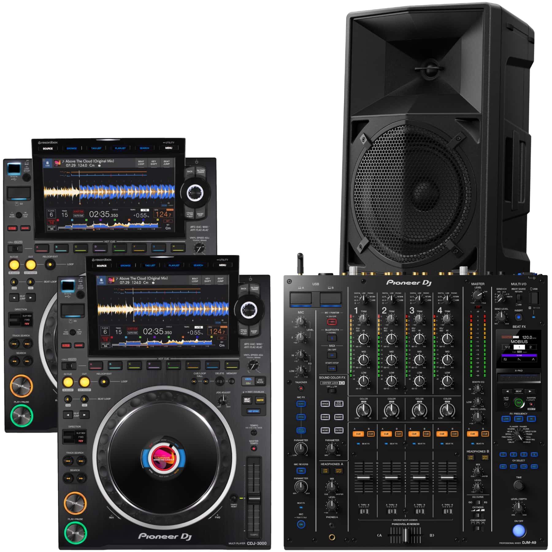 Pioneer DJ CDJ-3000 & DJM-A9 WAVE-EIGHT Package
