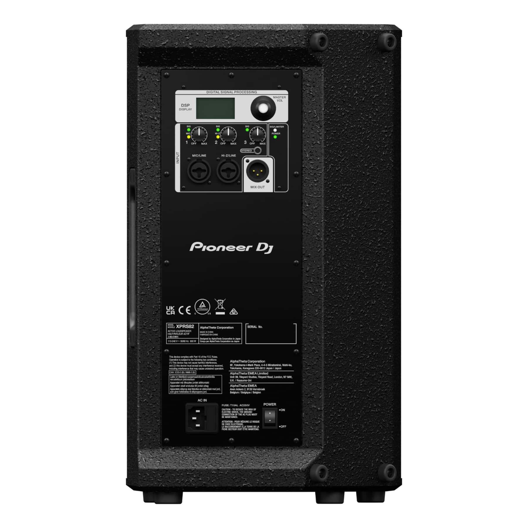 Pioneer DJ XPRS82 8-inch full-range active loudspeaker rear