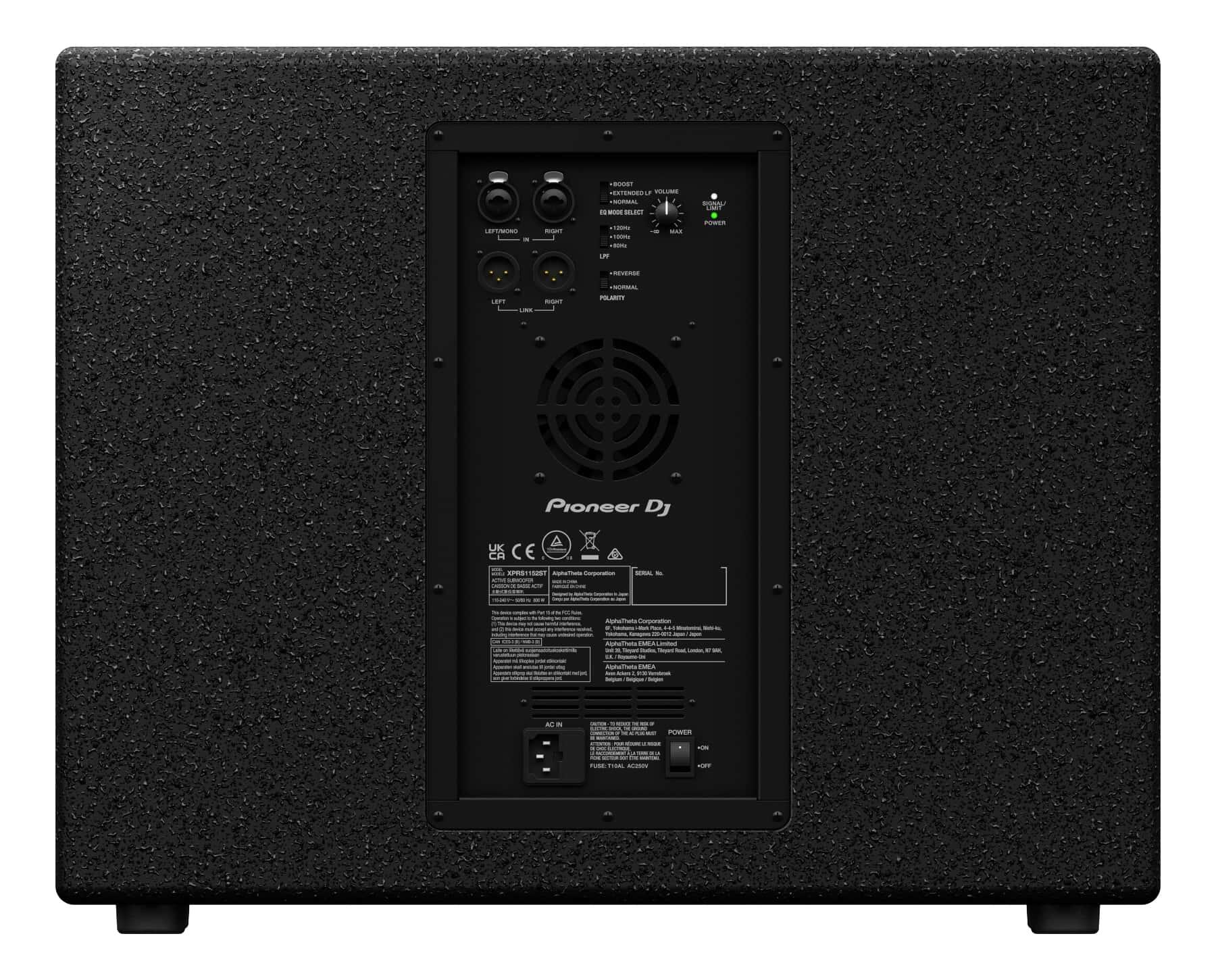 Pioneer DJ XPRS1152ST Professional Active Subwoofer rear