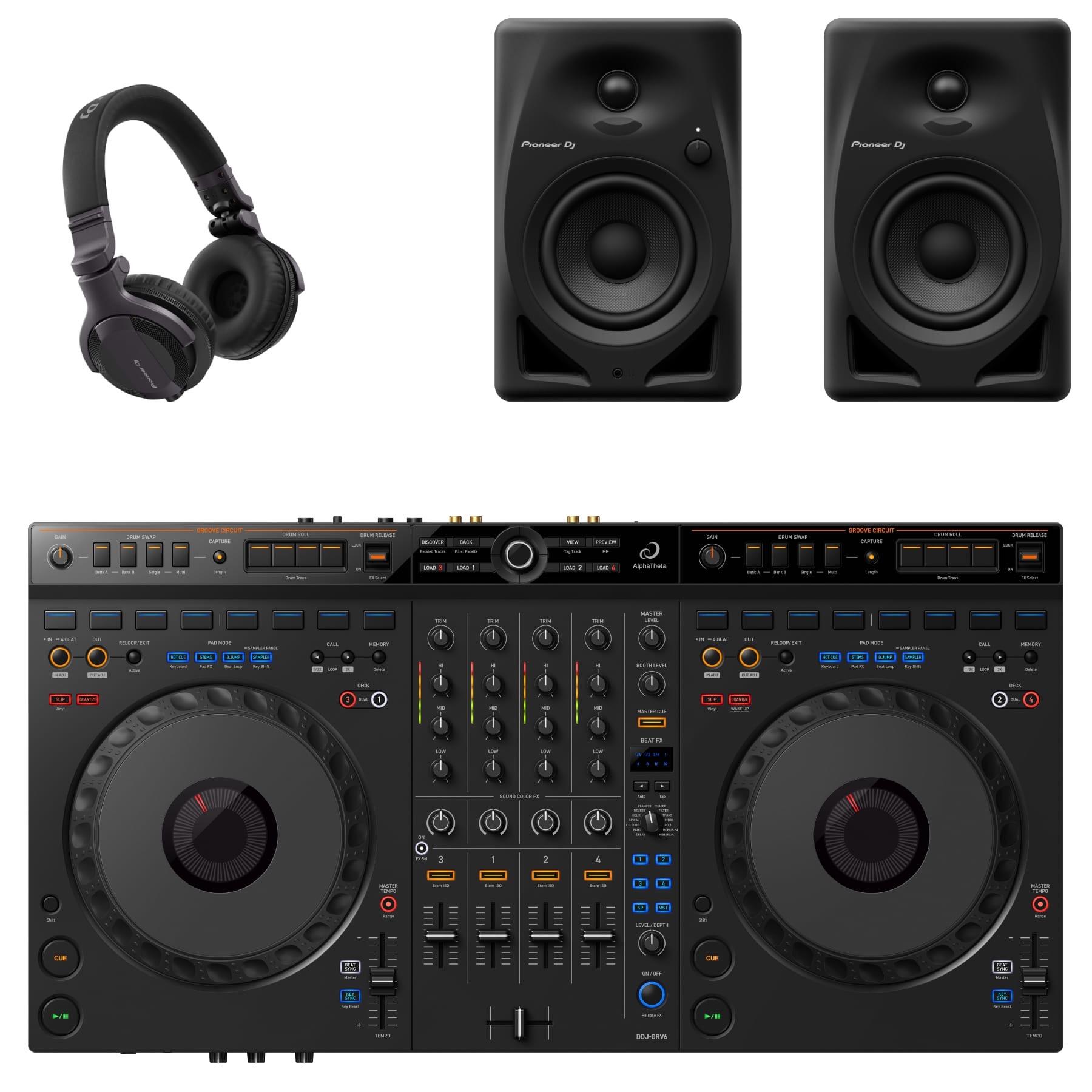 AlphaTheta DDJ-GRV6 & DM-40D Package