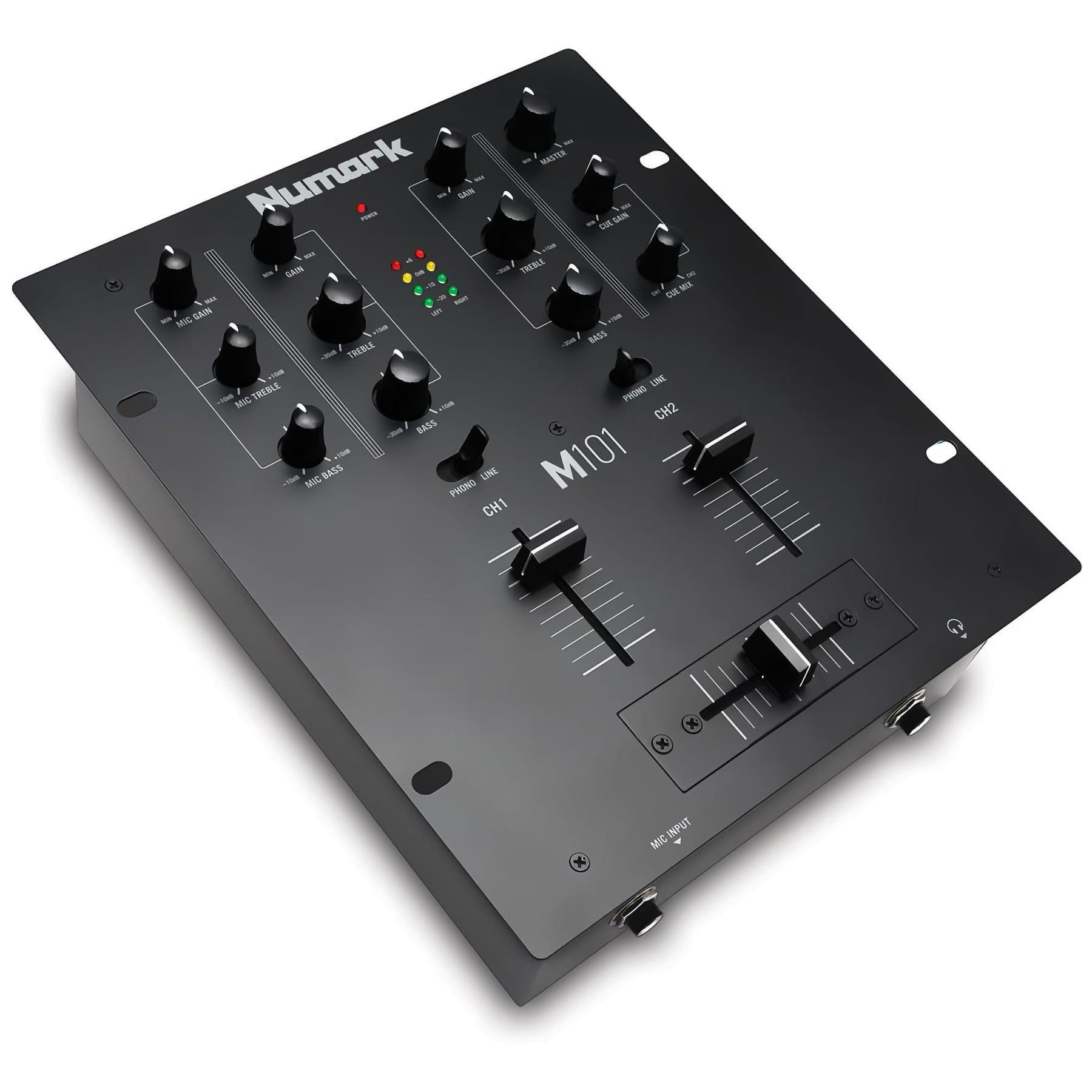 Numark M101 2-Channel DJ Mixer angle