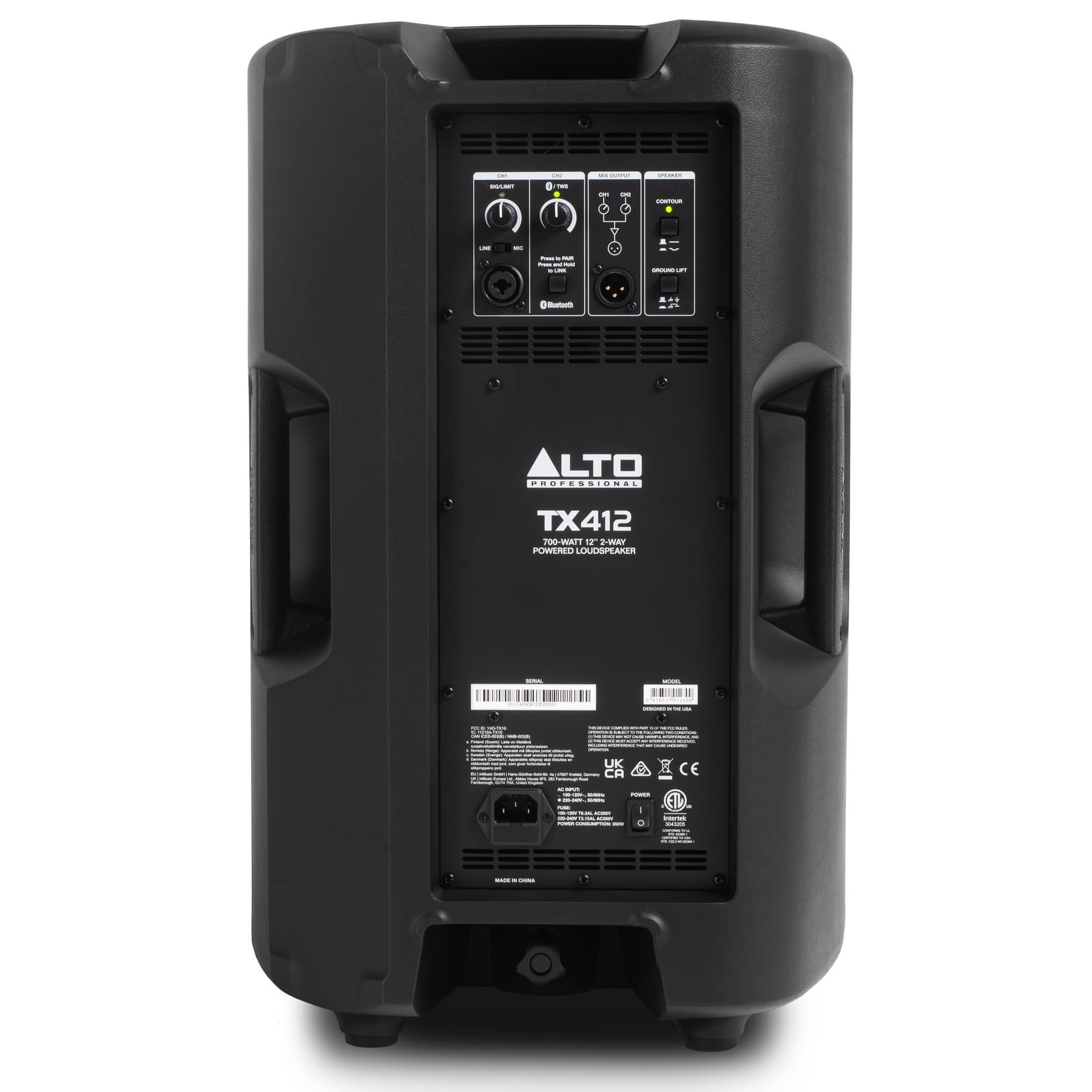 Alto Professional TX412 700-Watt 12-Inch Powered Loudspeaker with Bluetooth rear