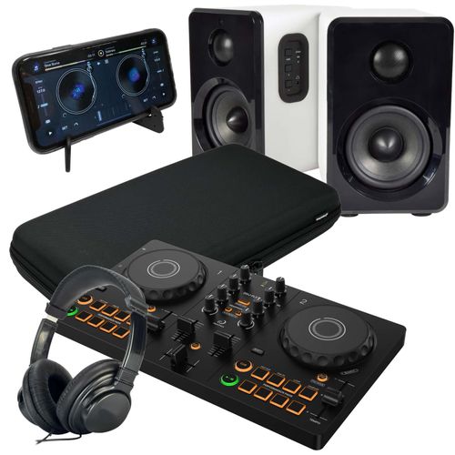 DDJ-FLX2 & Pioneer DJ DM-40D DJ Bundle - Use your Phone or Laptop